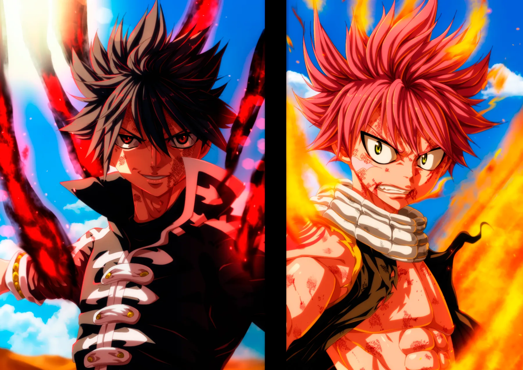 Zeref y Natsu Modo Dragon Slayer