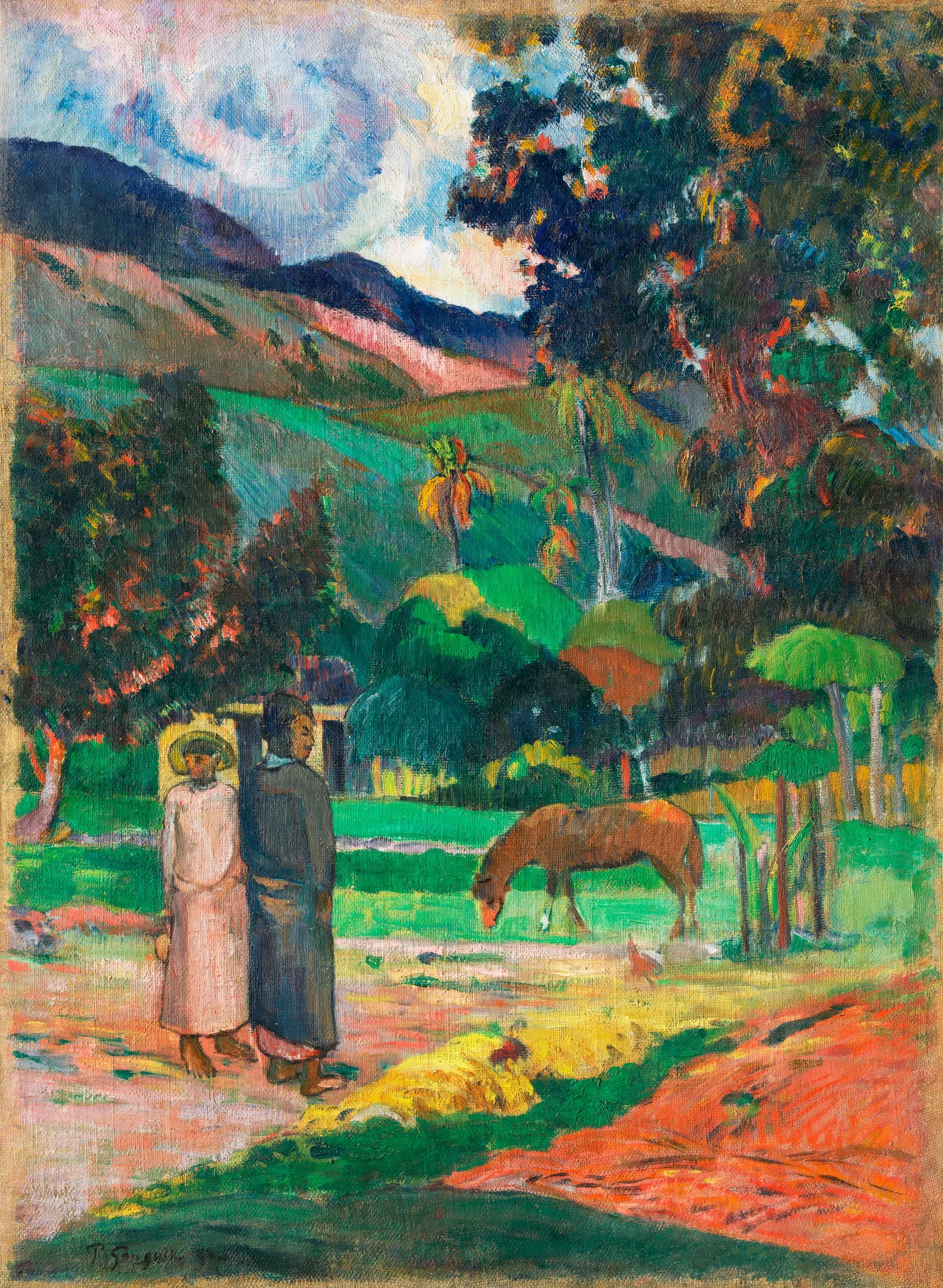 Paisaje con Caballo - Paul Gauguin
