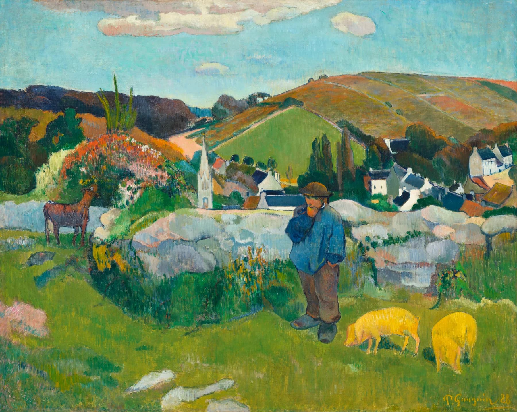 Paisaje Rural de Bretana - Paul Gauguin
