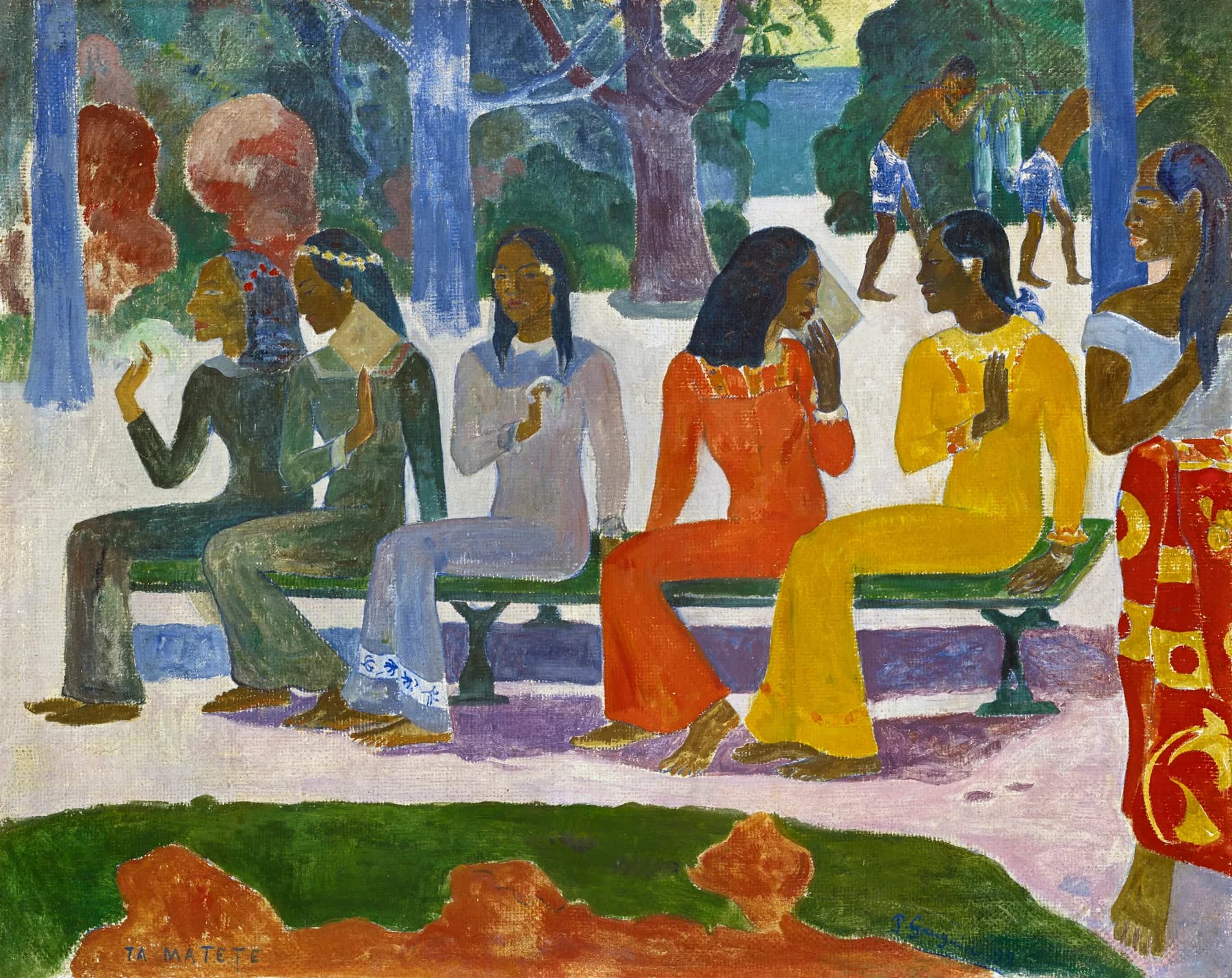 Mujeres Tahitianas en Grupo - Paul Gauguin