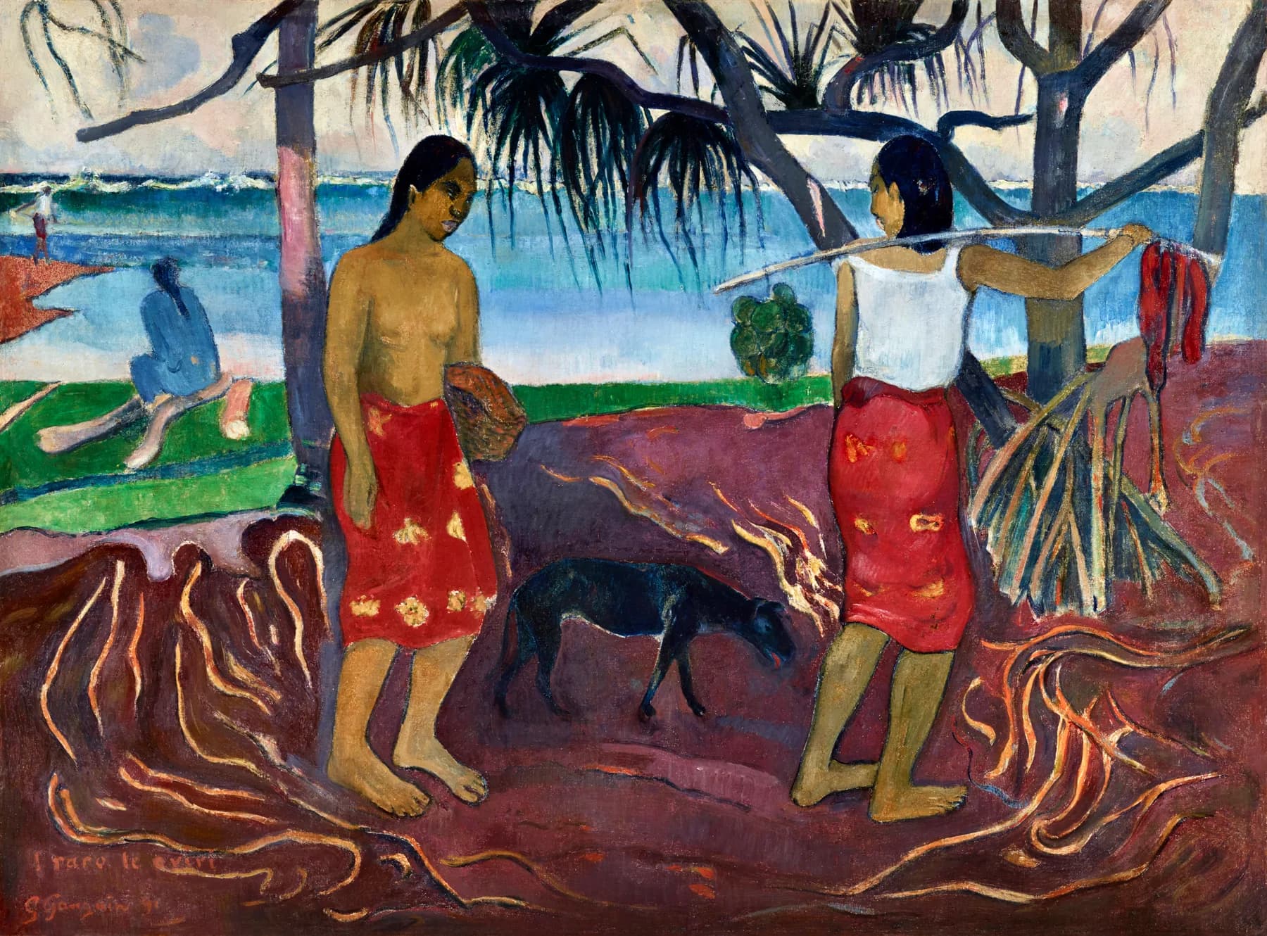 Mujeres en la Playa Tahitiana - Paul Gauguin