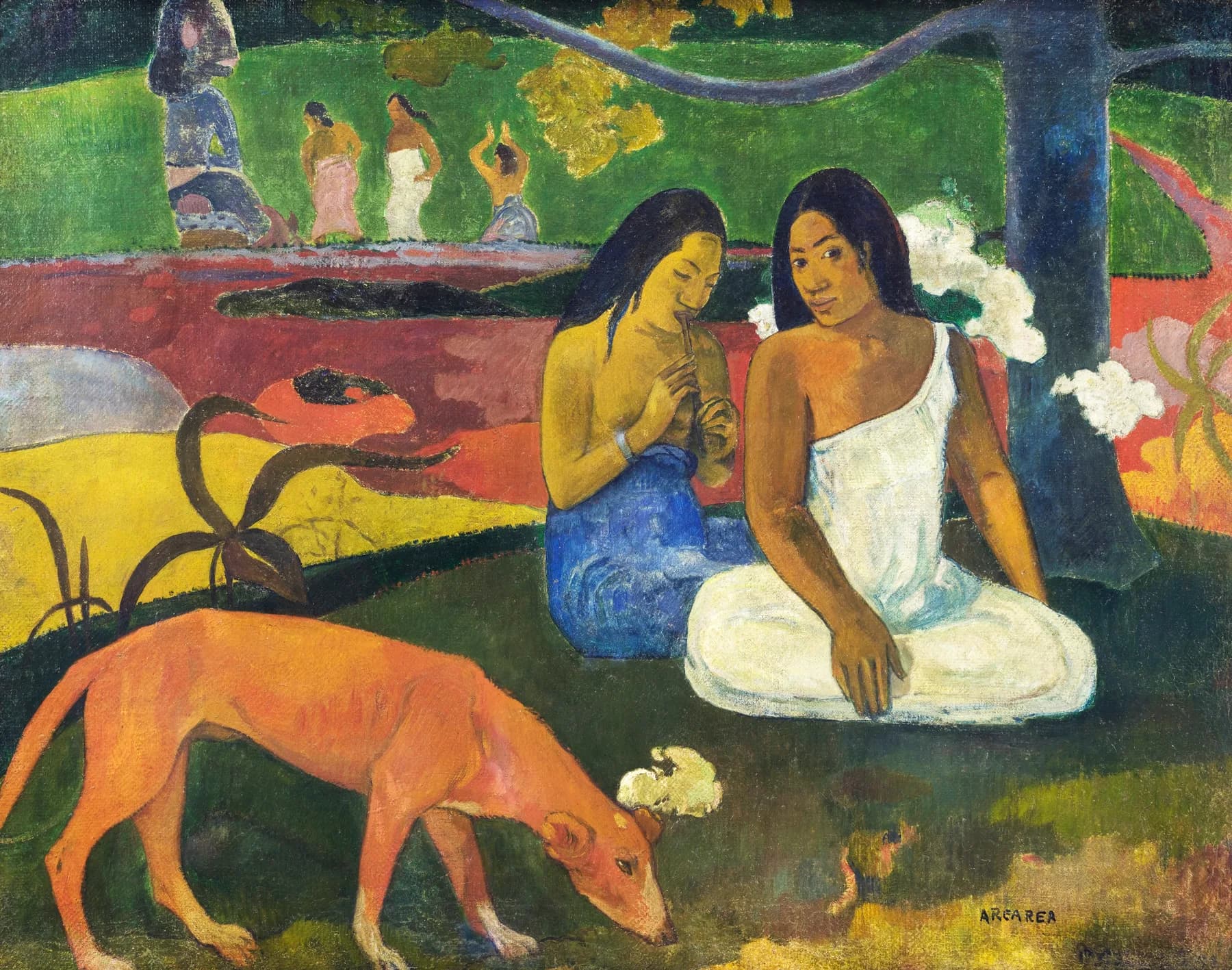 Dos Mujeres Tahitianas con Frutas - Paul Gauguin