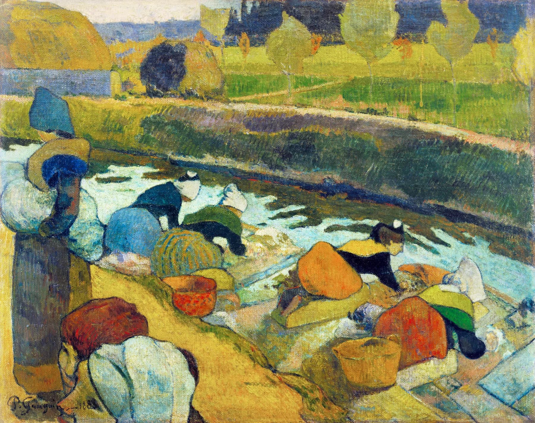 Paisaje con Lavanderas - Paul Gauguin
