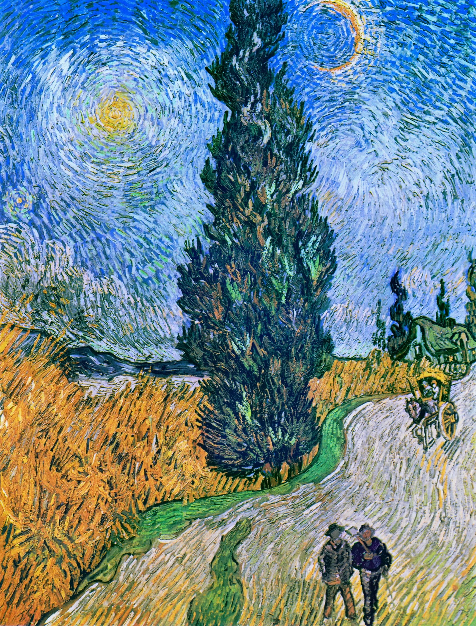 Camino con Cipres y Estrella - Van Gogh