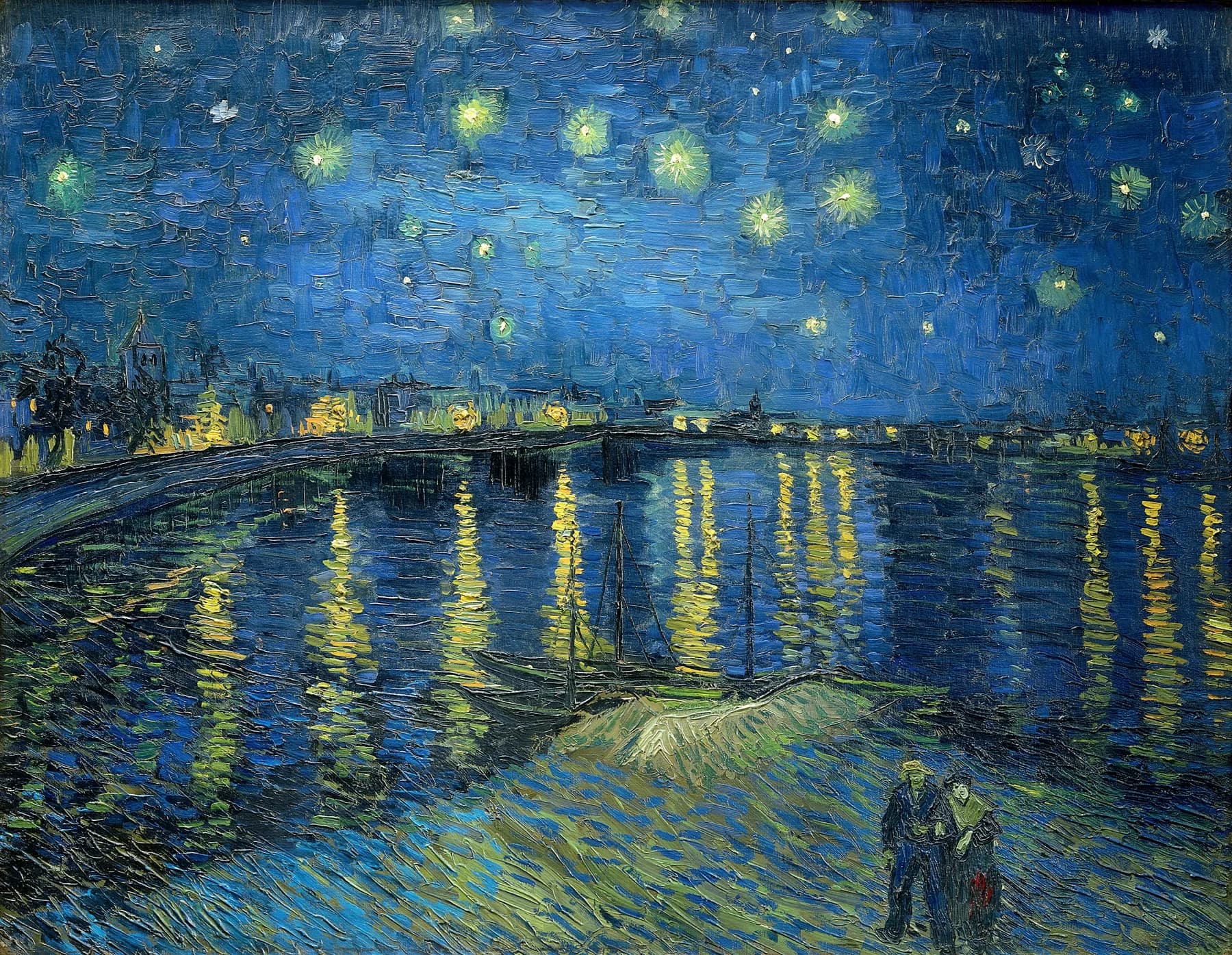 Noche Estrellada sobre el Rodano - Van Gogh