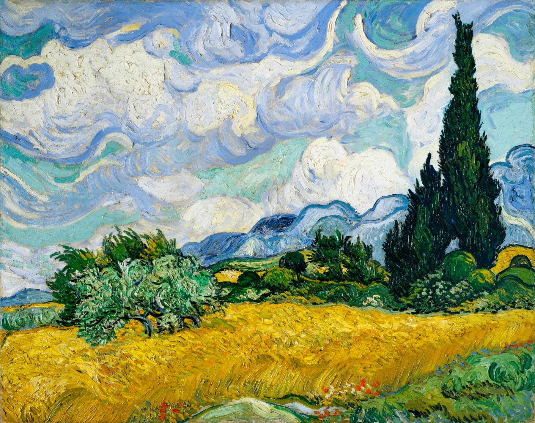 Trigal con Cipreses - Van Gogh