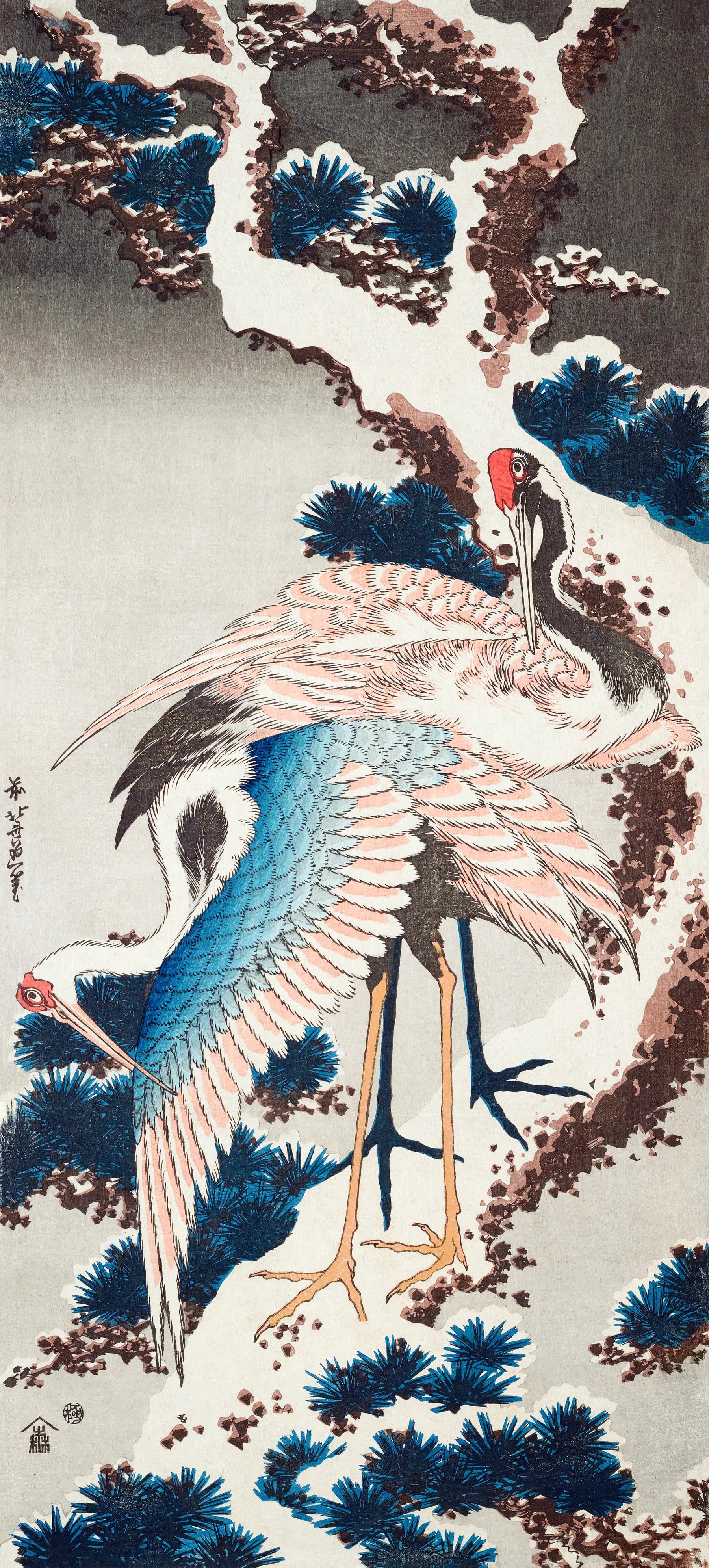 Grullas - Hokusai