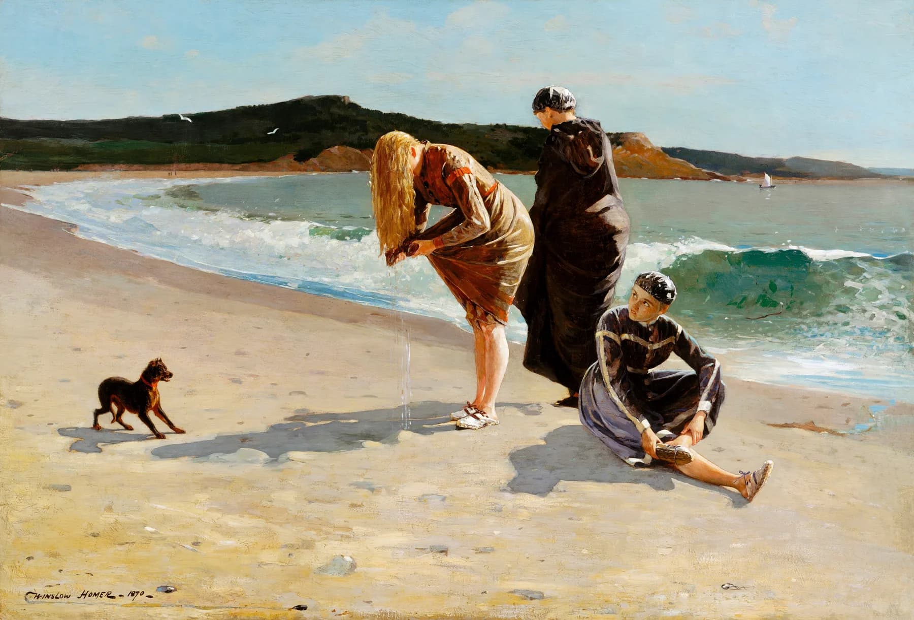 Mujeres Recogiendo Conchas en la Playa - Winslow Homer