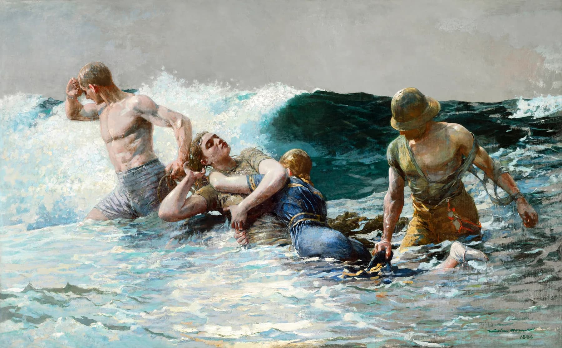Naufragos entre las Olas - Winslow Homer