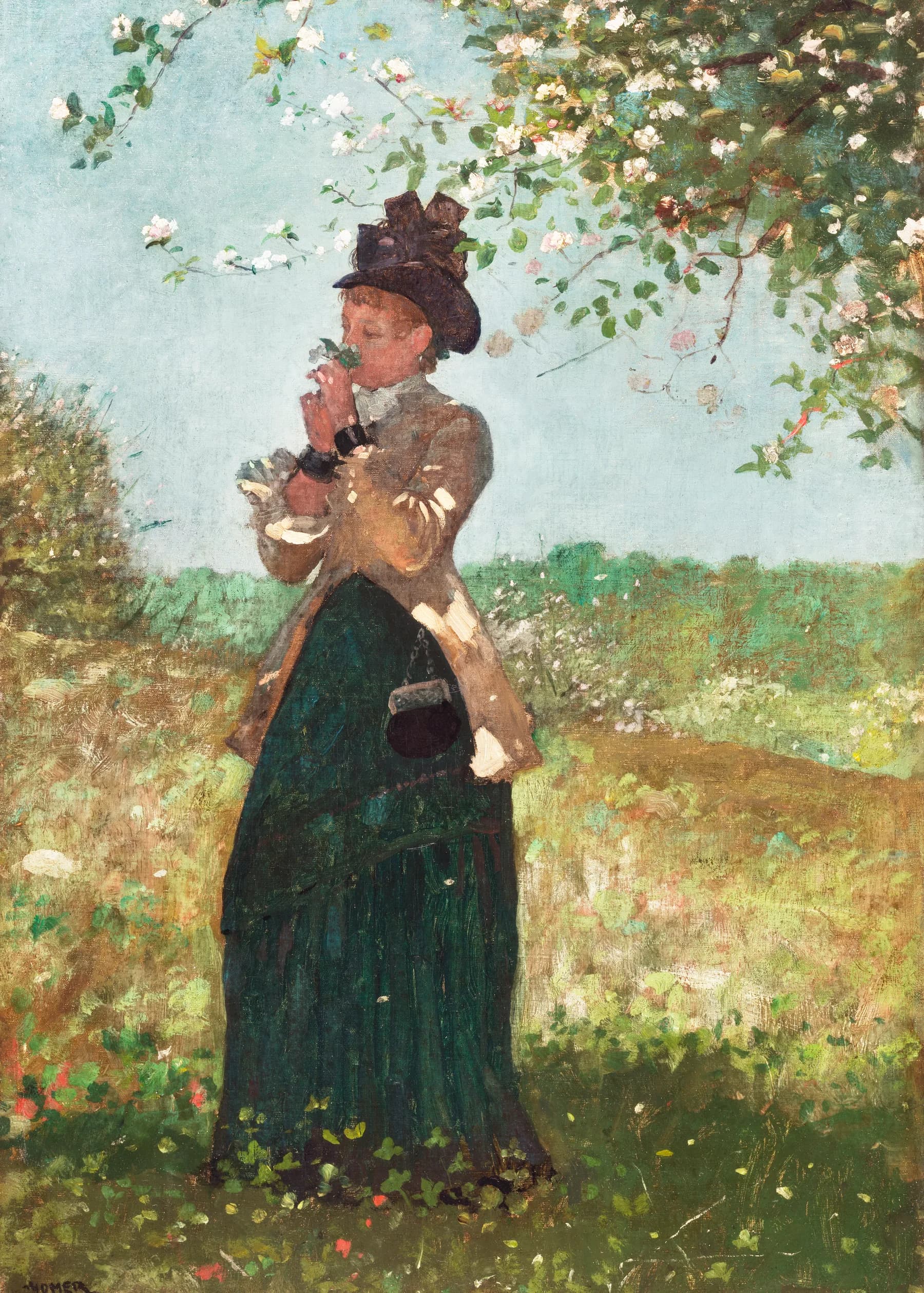 Retrato de Mujer en el Campo - Winslow Homer