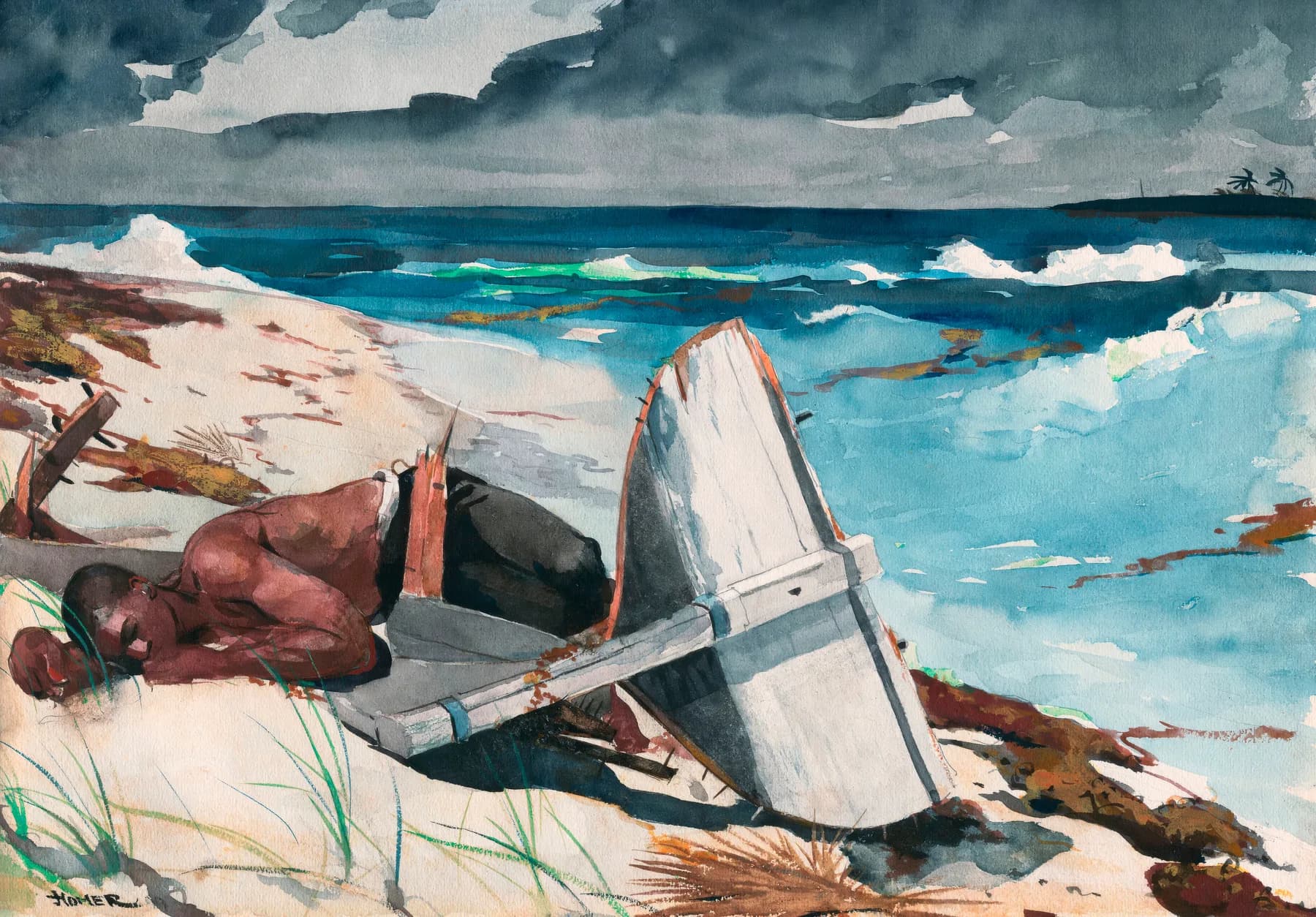 Restos de Naufragio en la Costa - Winslow Homer