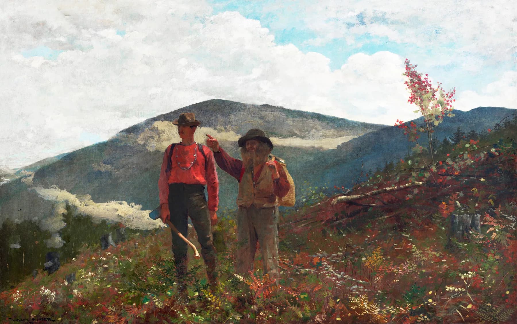 Ninos en el Campo con Sombreros - Winslow Homer