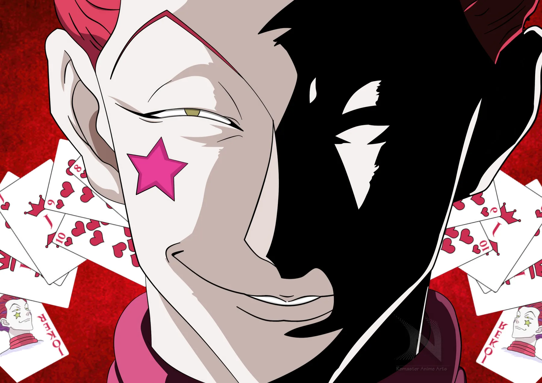 Hisoka Morow Rostro Dividido con Cartas