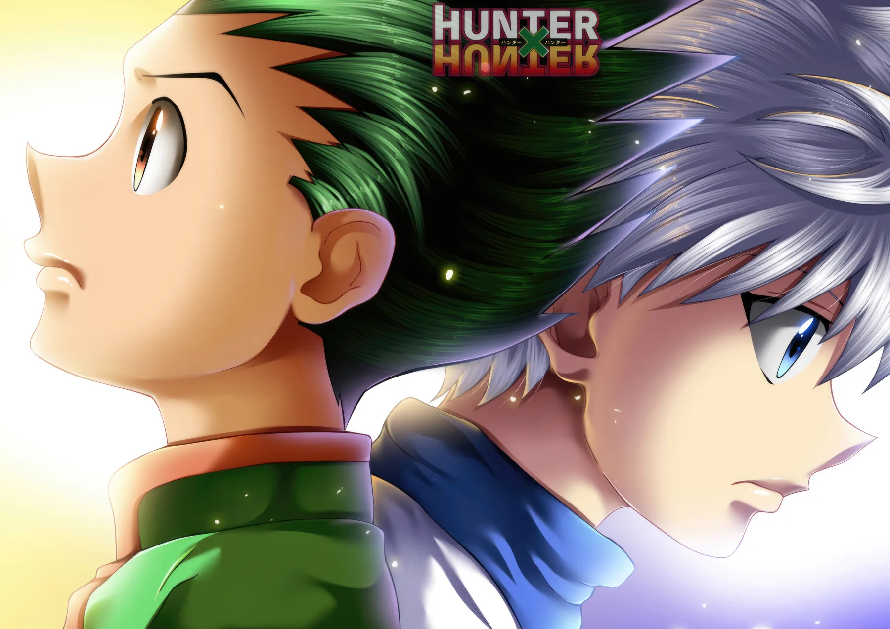 Gon y Killua Perfil con Logo Hunter x Hunter