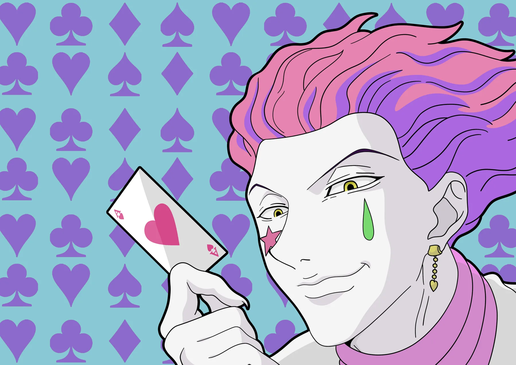 Hisoka Morow Pop Art Cartas de Corazones