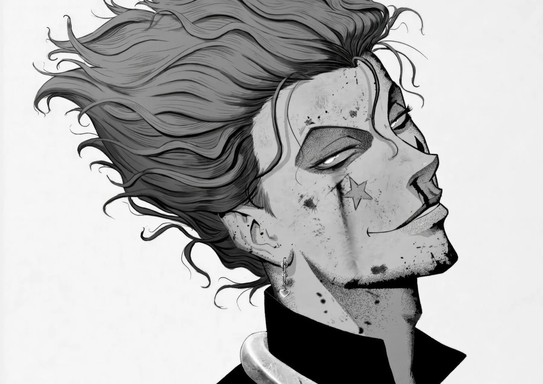 Chrollo Lucilfer Perfil Blanco y Negro