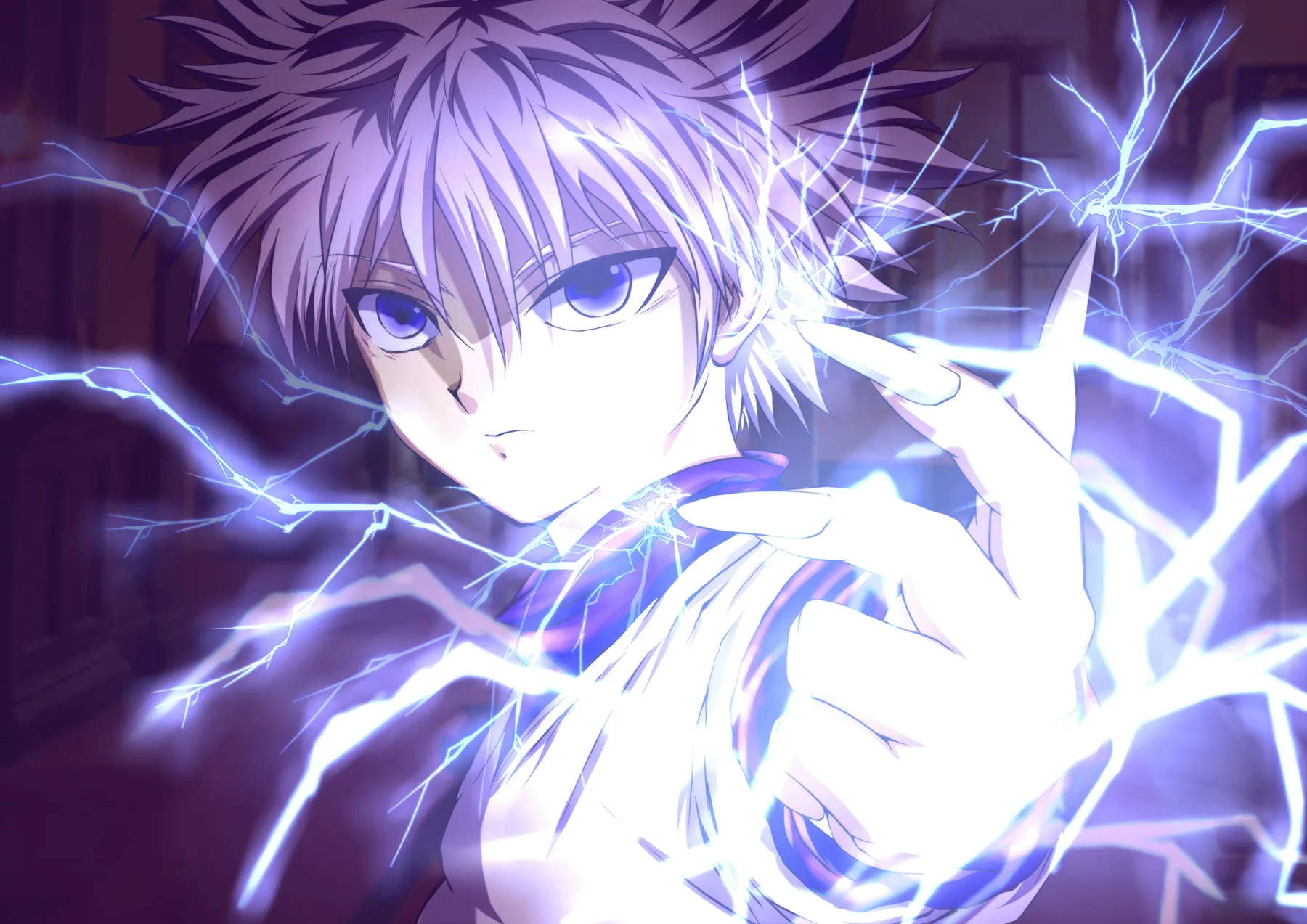 Killua Zoldyck Rayo Primer Plano