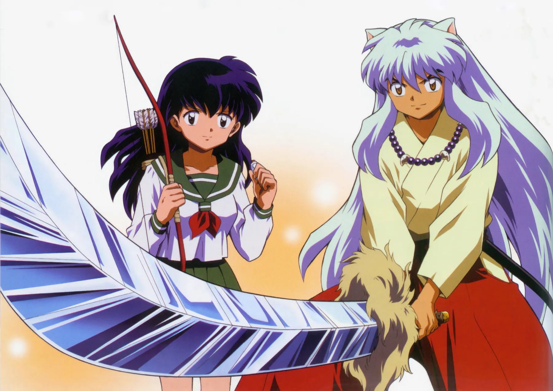 Kagome e InuYasha con Colmillo de Acero