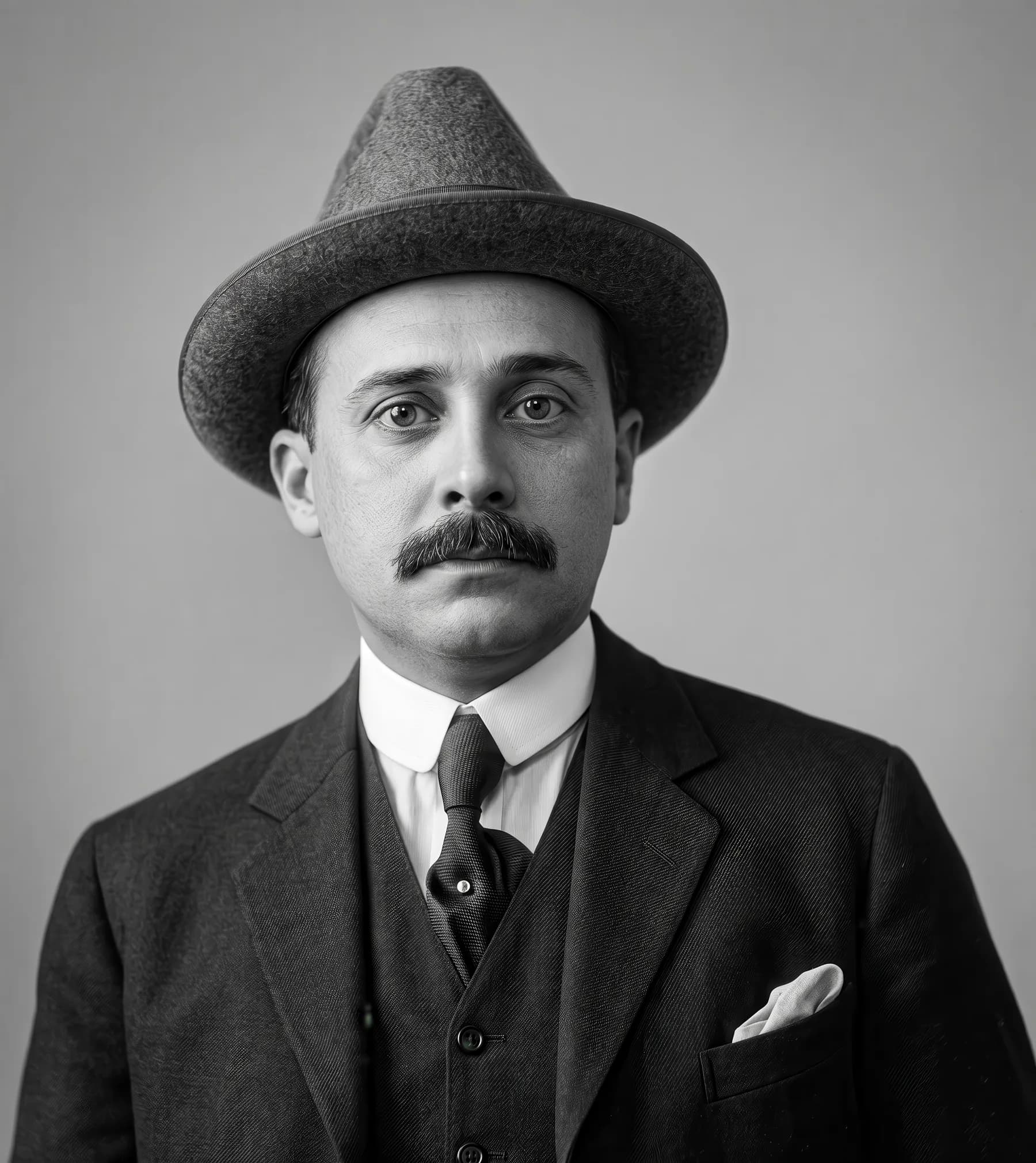 José Gregorio Retrato Clásico en Blanco y Negro