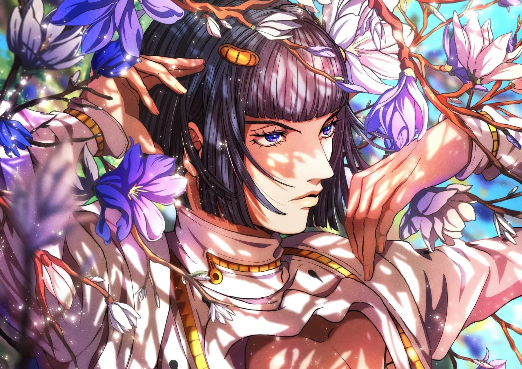 Personaje JoJo con Flores
