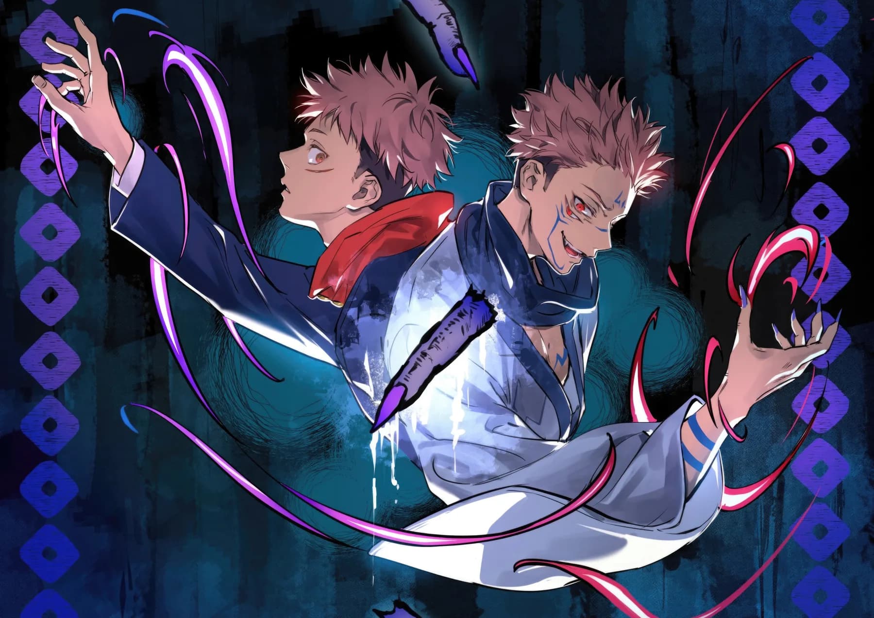Itadori Yuji y Sukuna Transformacion Garras