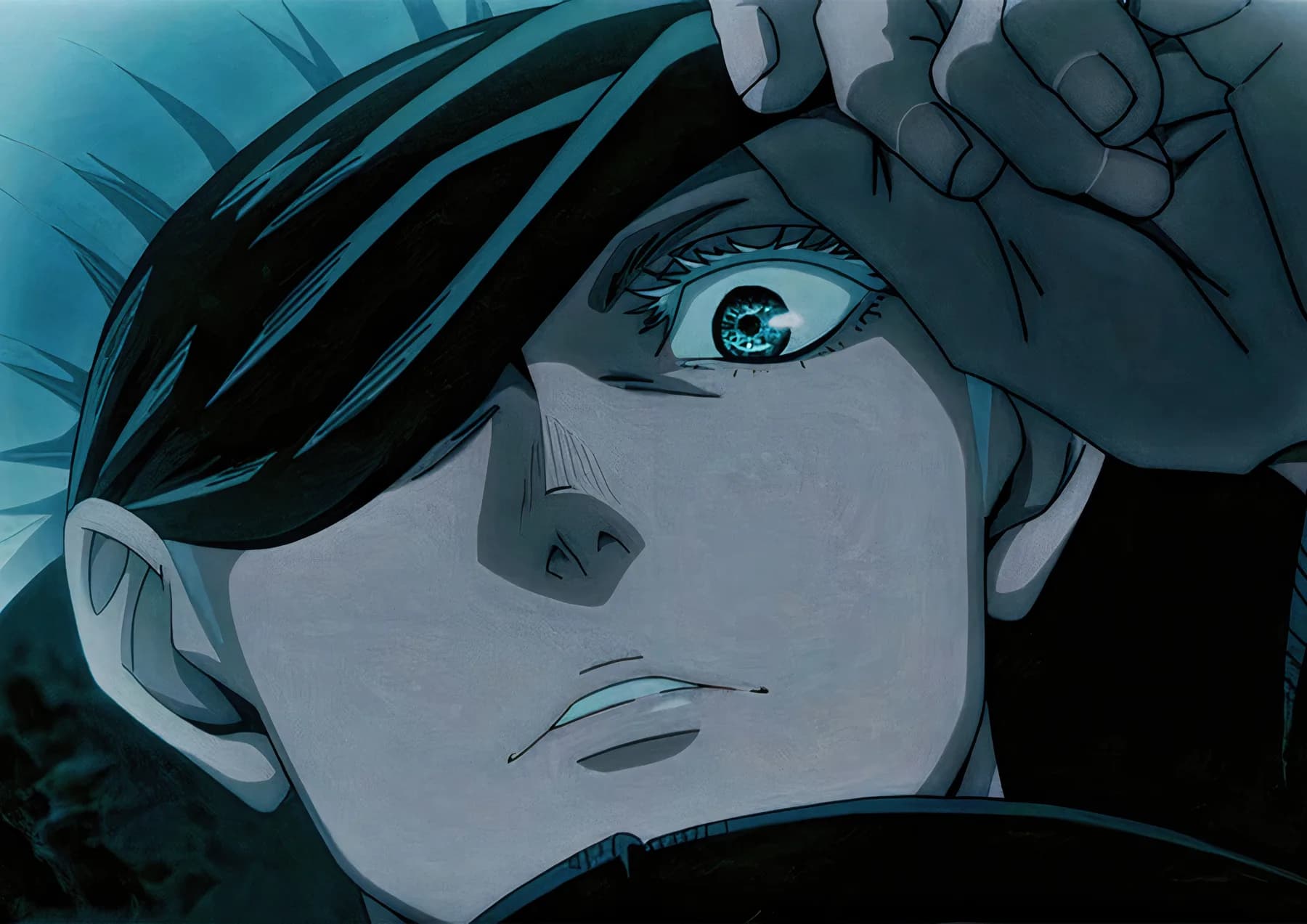 Jujutsu Kaisen Primer Plano Ojo Azul