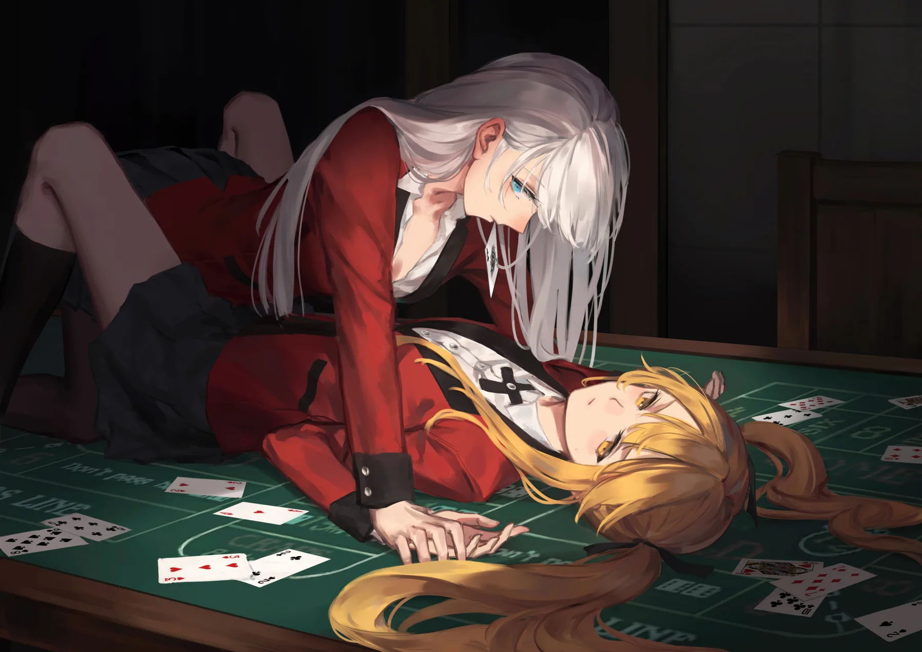 Kakegurui Mary Desmayada en Mesa de Apuestas