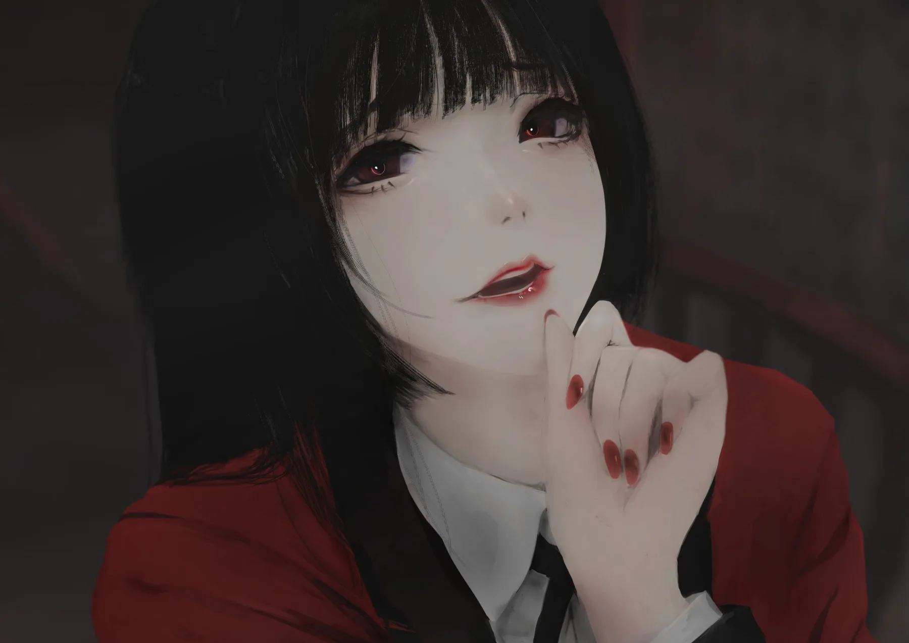 Yumeko Jabami con Sangre en los Labios