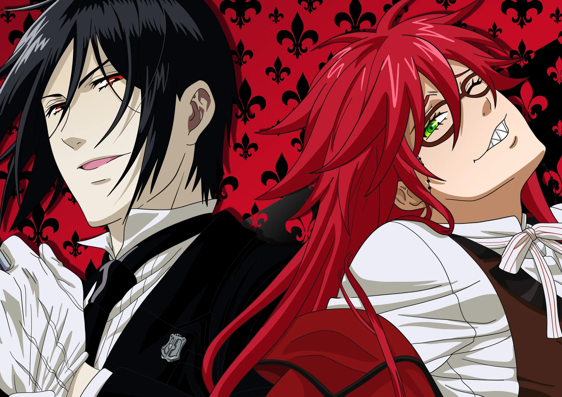 Sebastian Michaelis y Grell Sutcliff Espalda con Espalda
