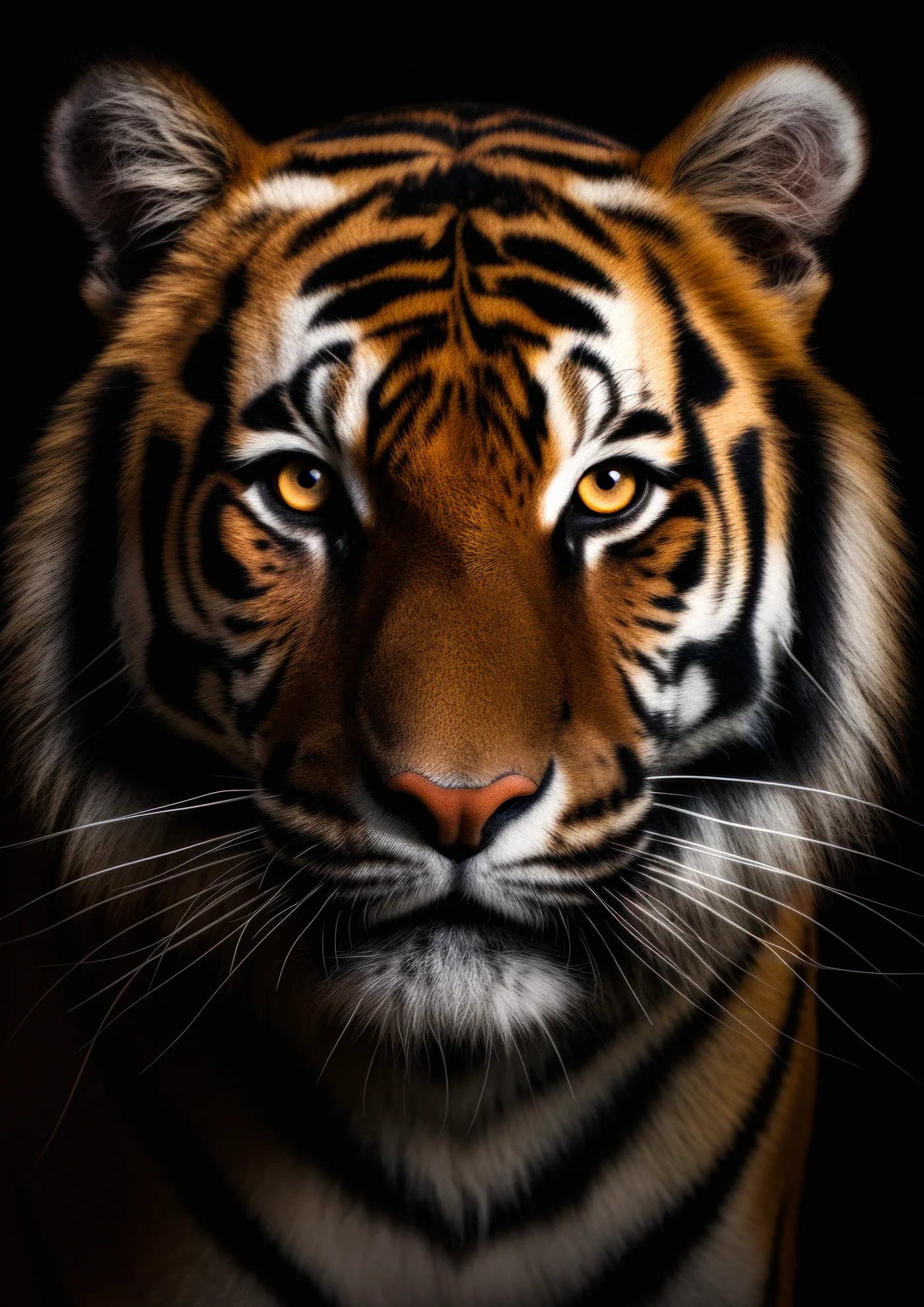 Tigre de Bengala Rayas Simetricas