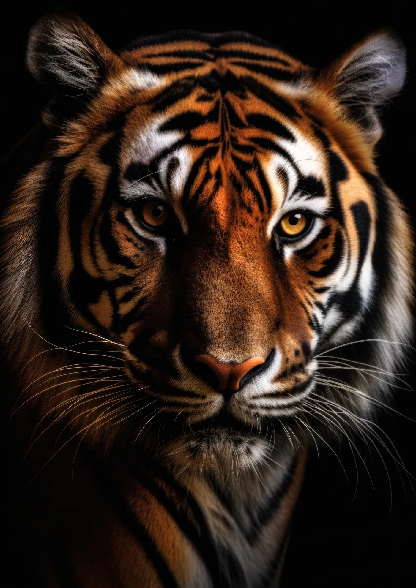 Tigre Retrato Mirada Fija
