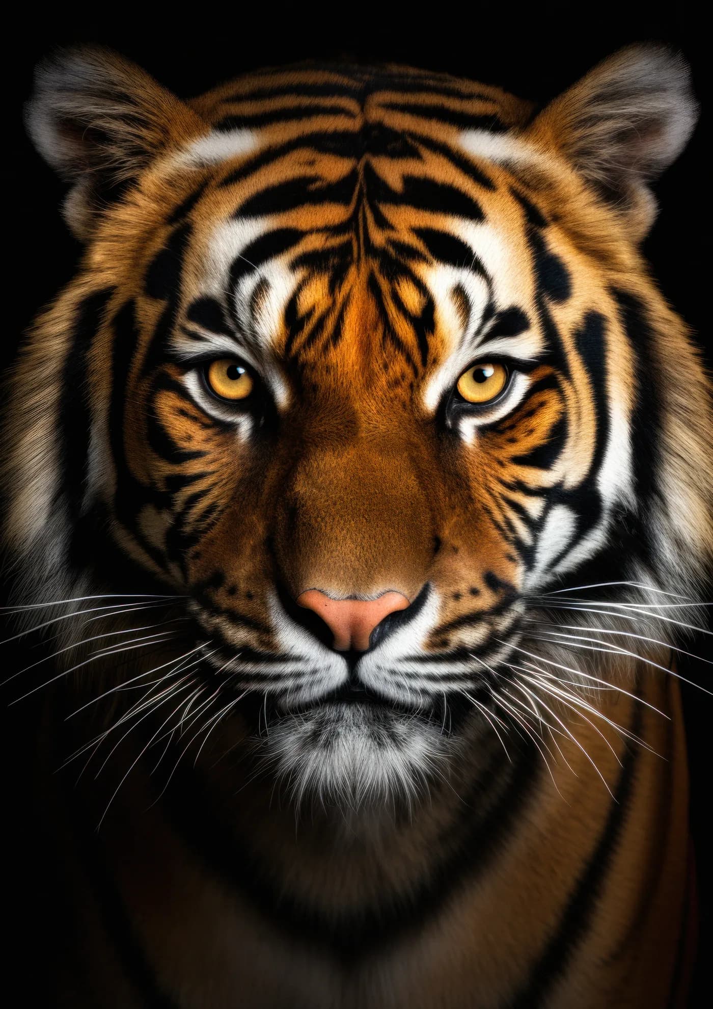 Tigre Simetria Perfecta Retrato