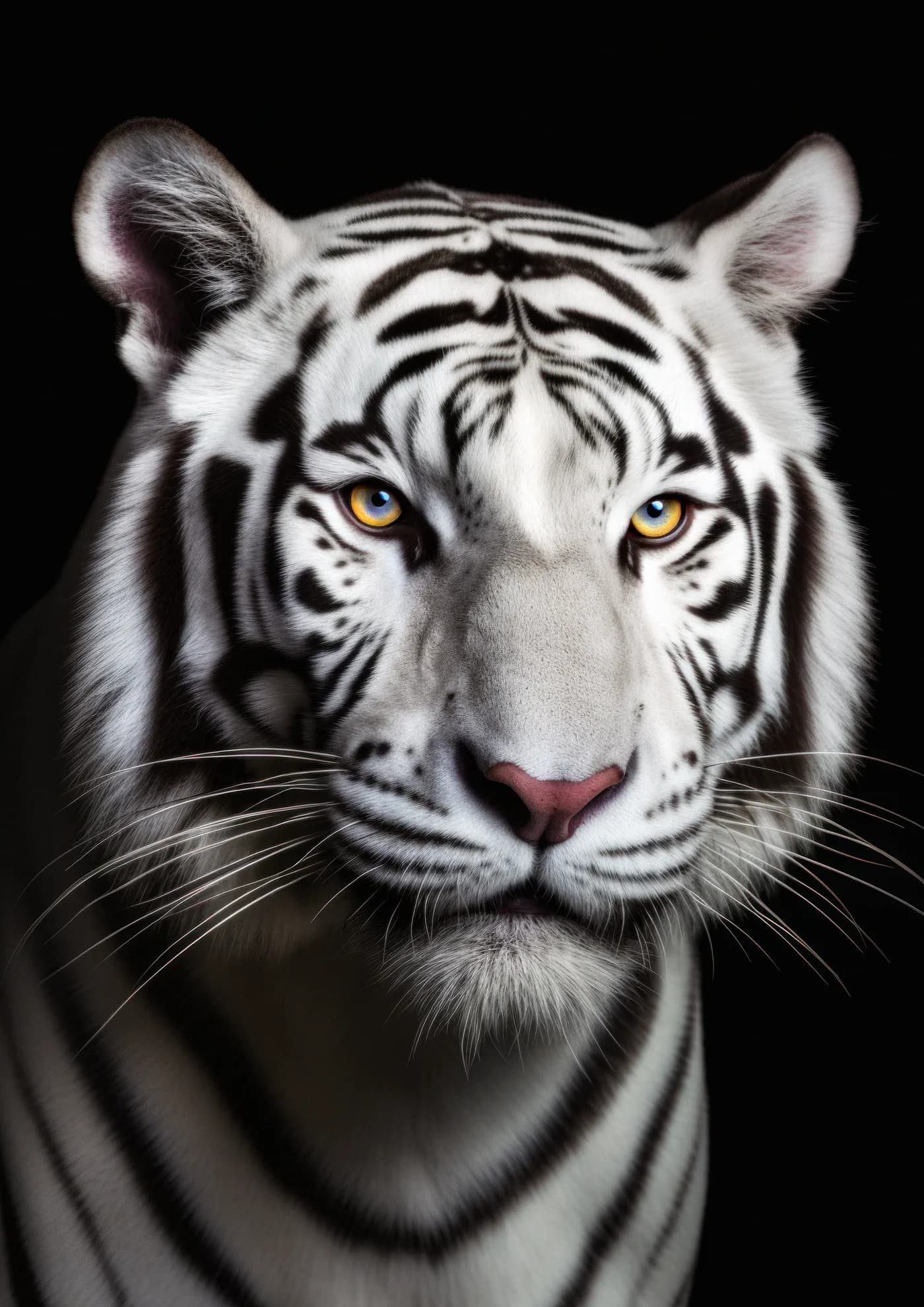 Tigre Blanco Ojos Bicolor