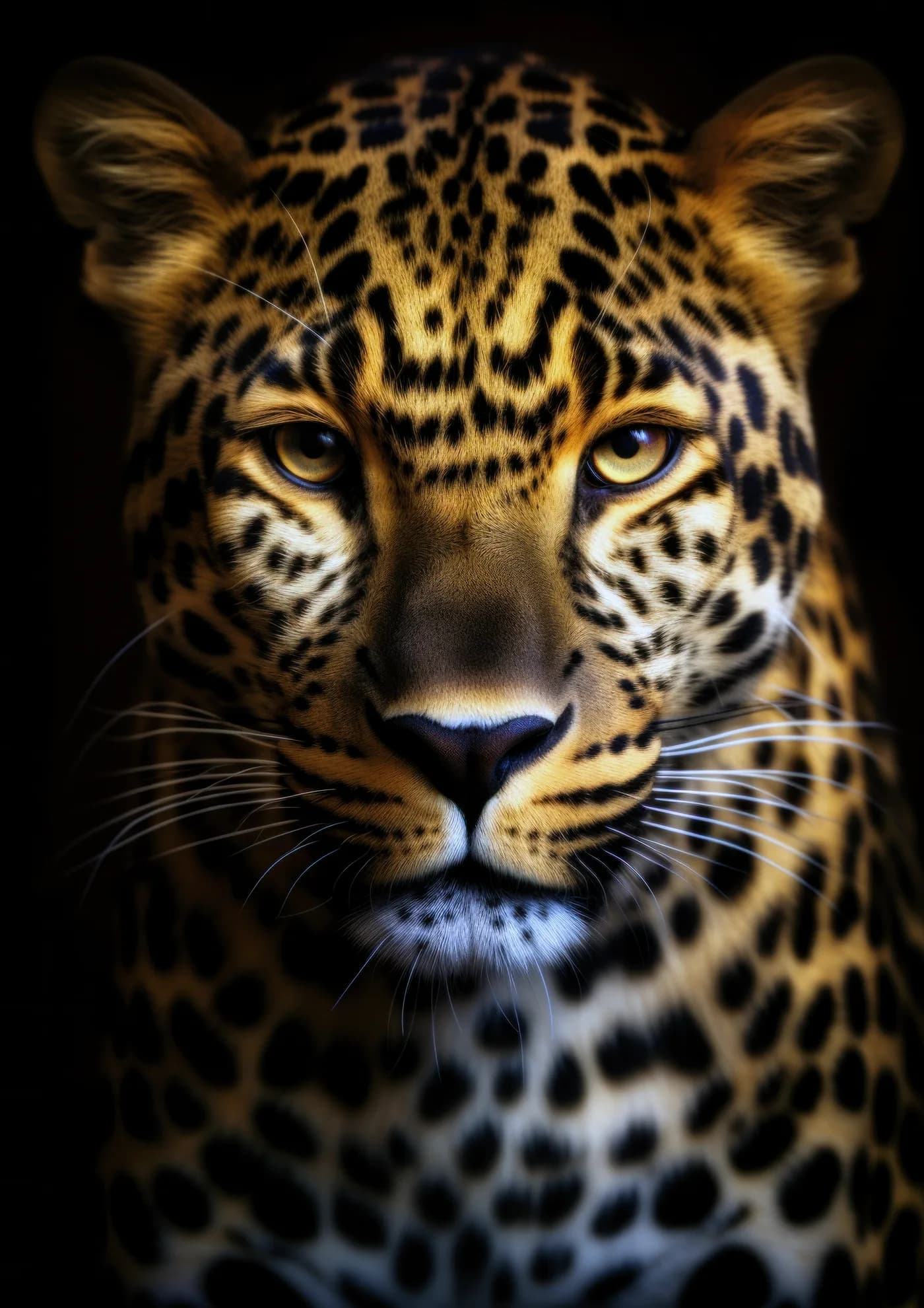 Leopardo Retrato Rosetas Marcadas