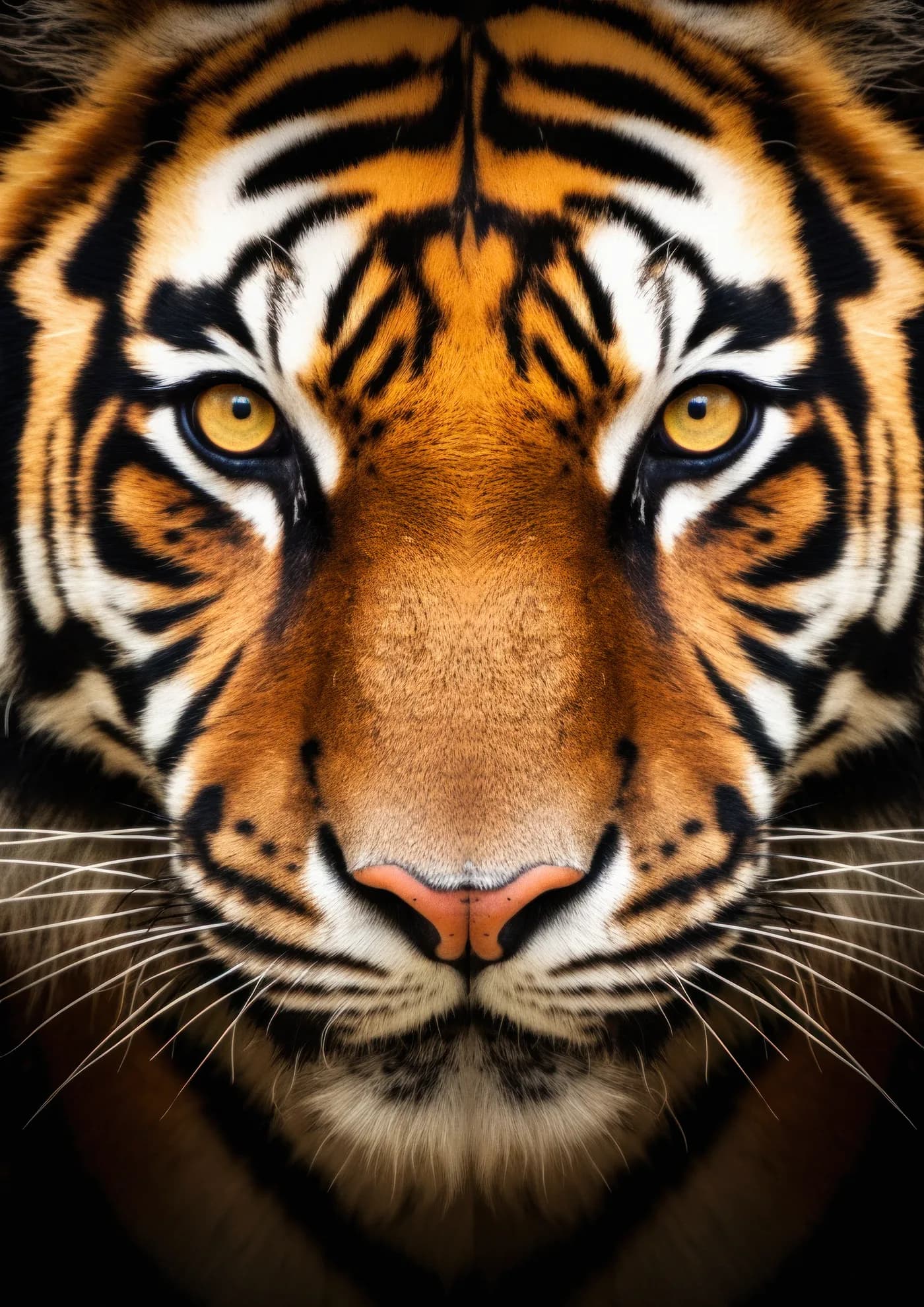 Tigre Retrato Rayas Vivas