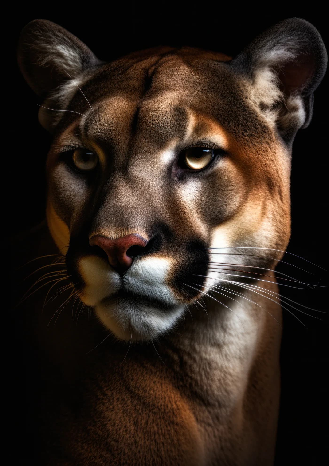 Puma Mirada Fija de Perfil