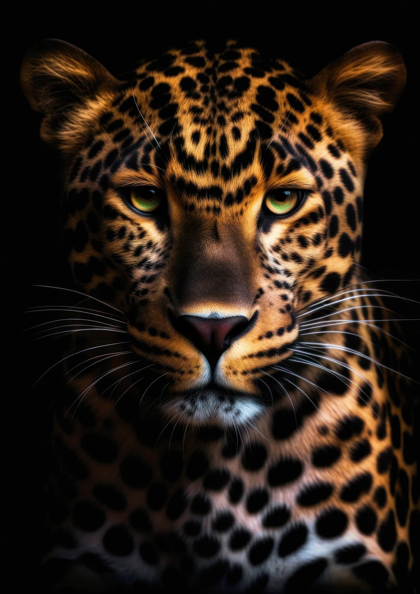 Leopardo Ojos Verdes Rosetas Perfectas