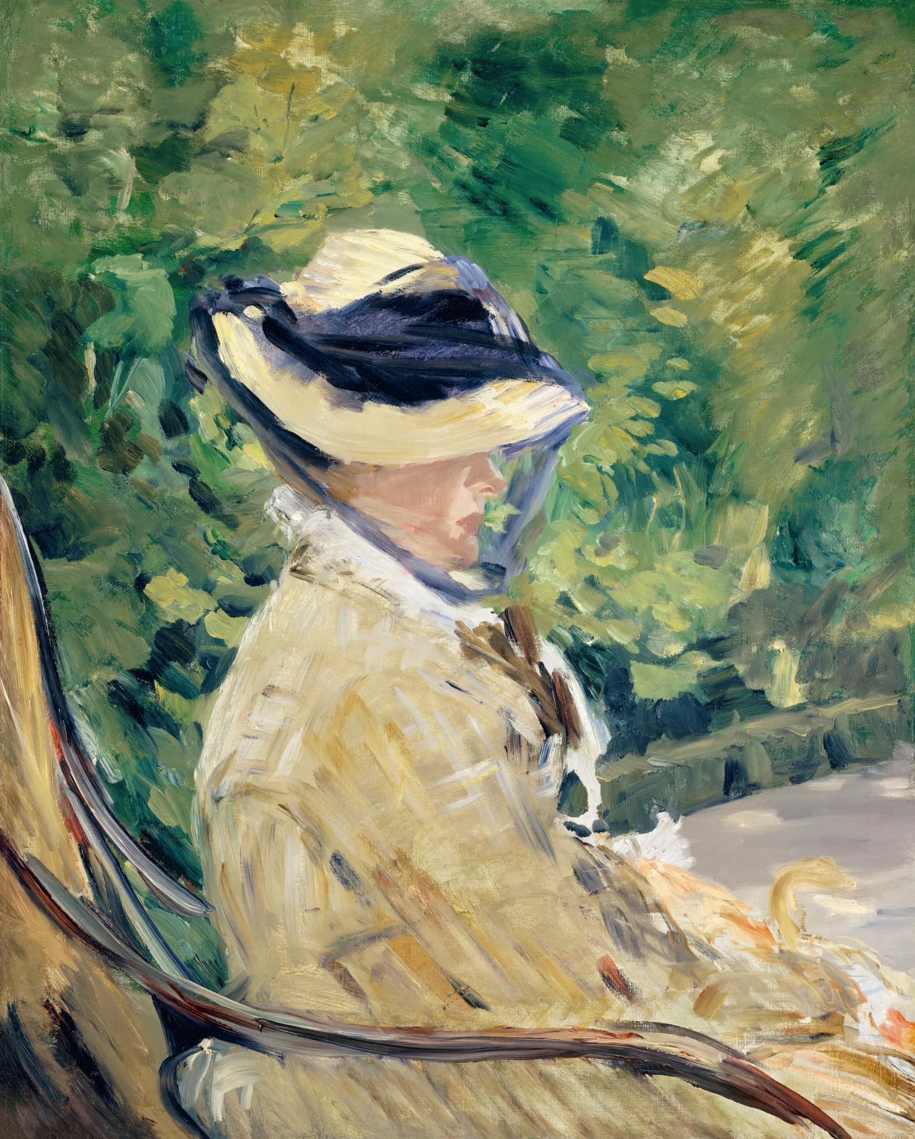 Berthe Morisot con Sombrero de Paja - Manet