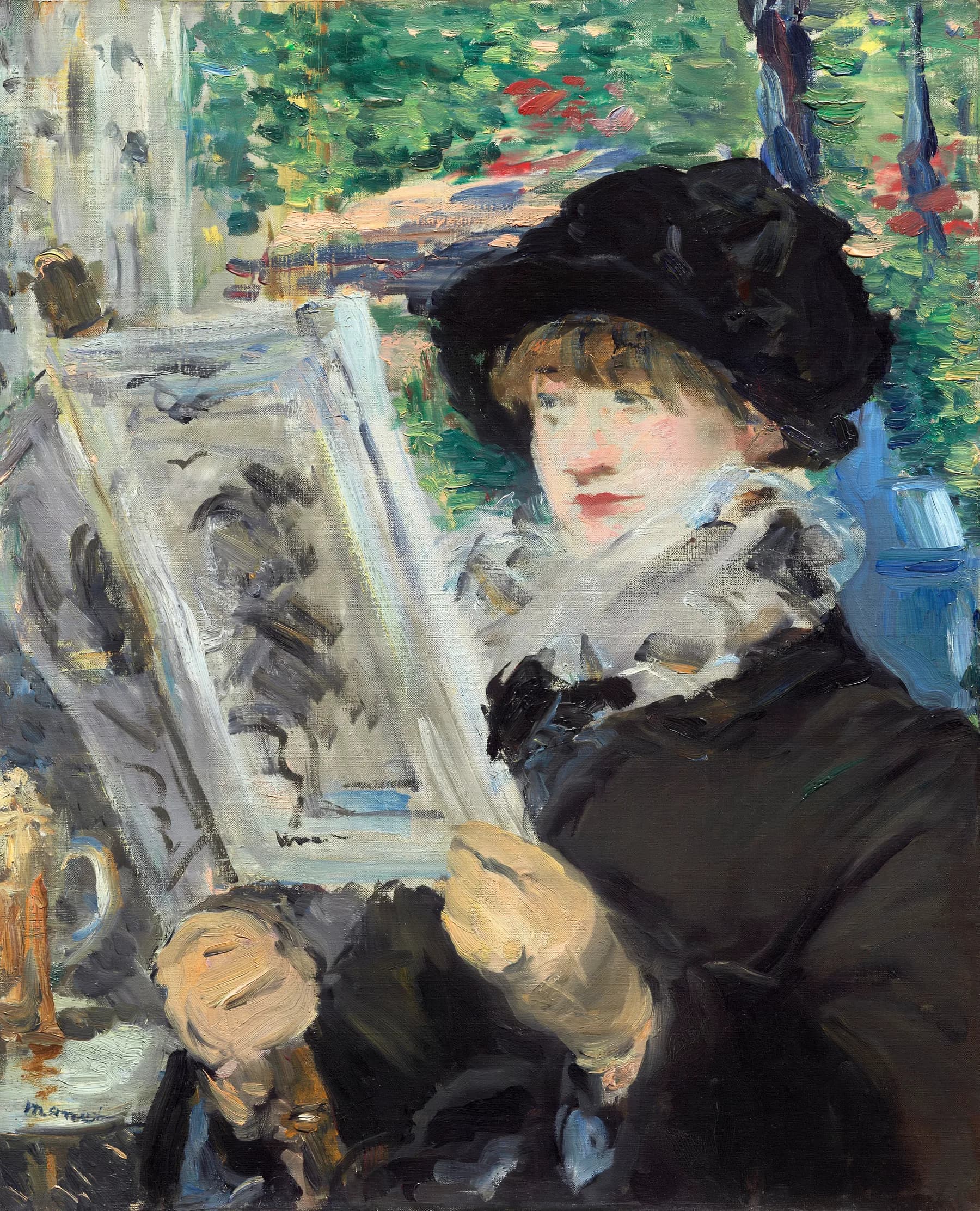 Eva Gonzales Pintando - Manet