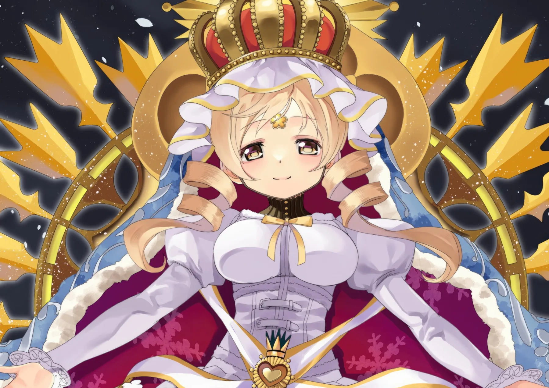 Madoka Magica Princesa Dorada con Corona