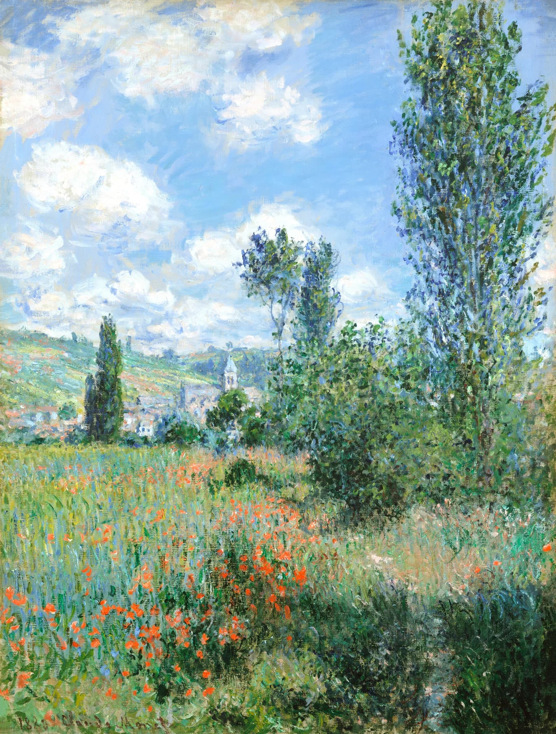 Paisaje con Amapolas - Claude Monet