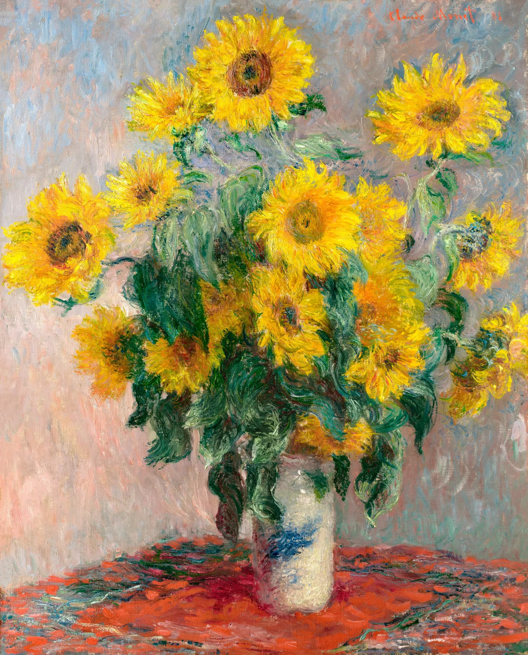Girasoles en Jarron - Claude Monet