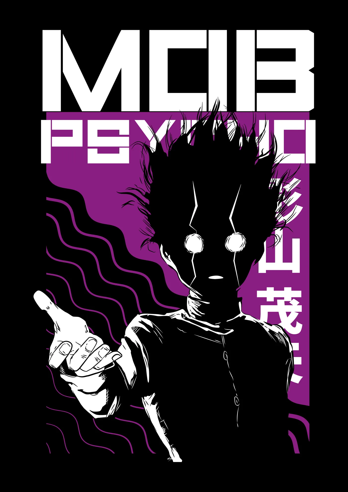 Mob Psycho 100 Silueta Poder Psiquico