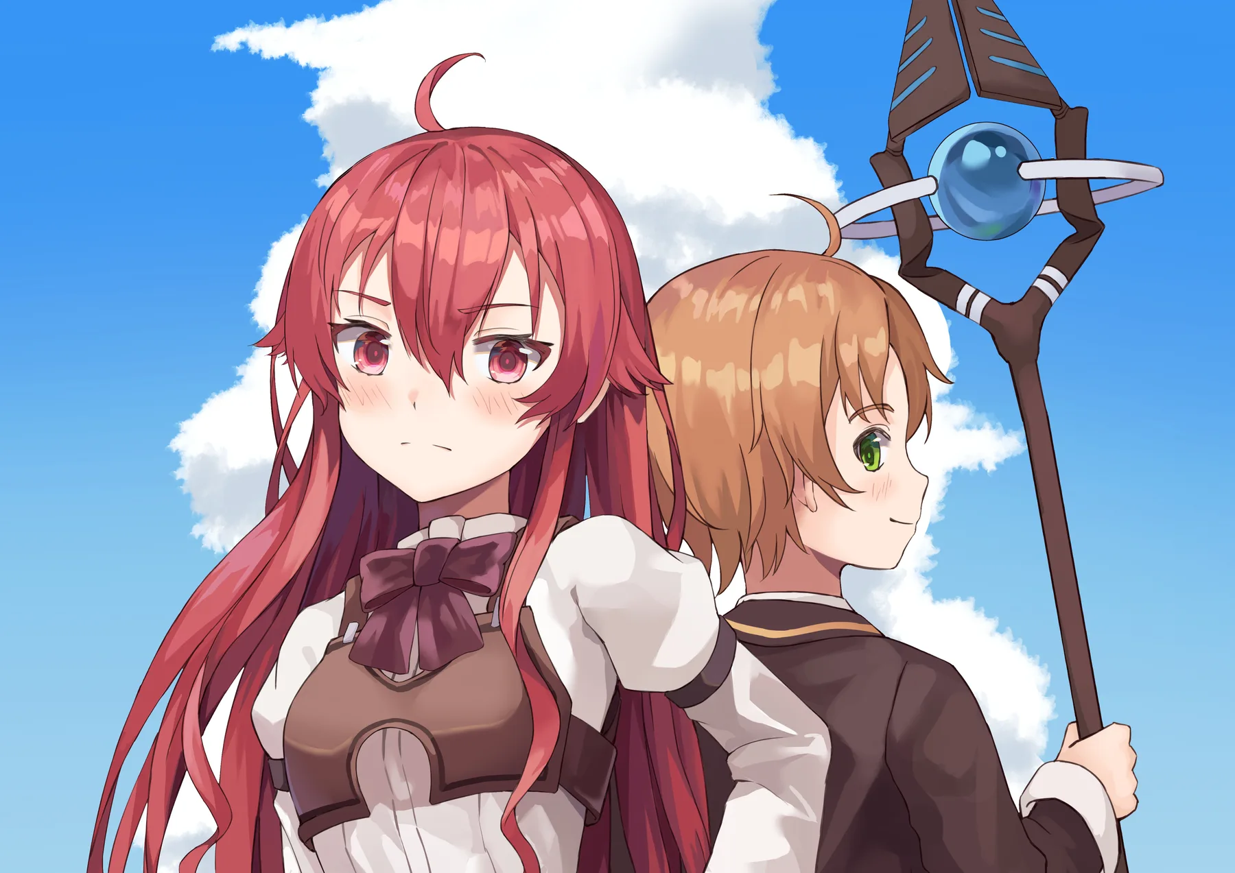 Eris Boreas Greyrat y Rudeus Greyrat Cielo Azul