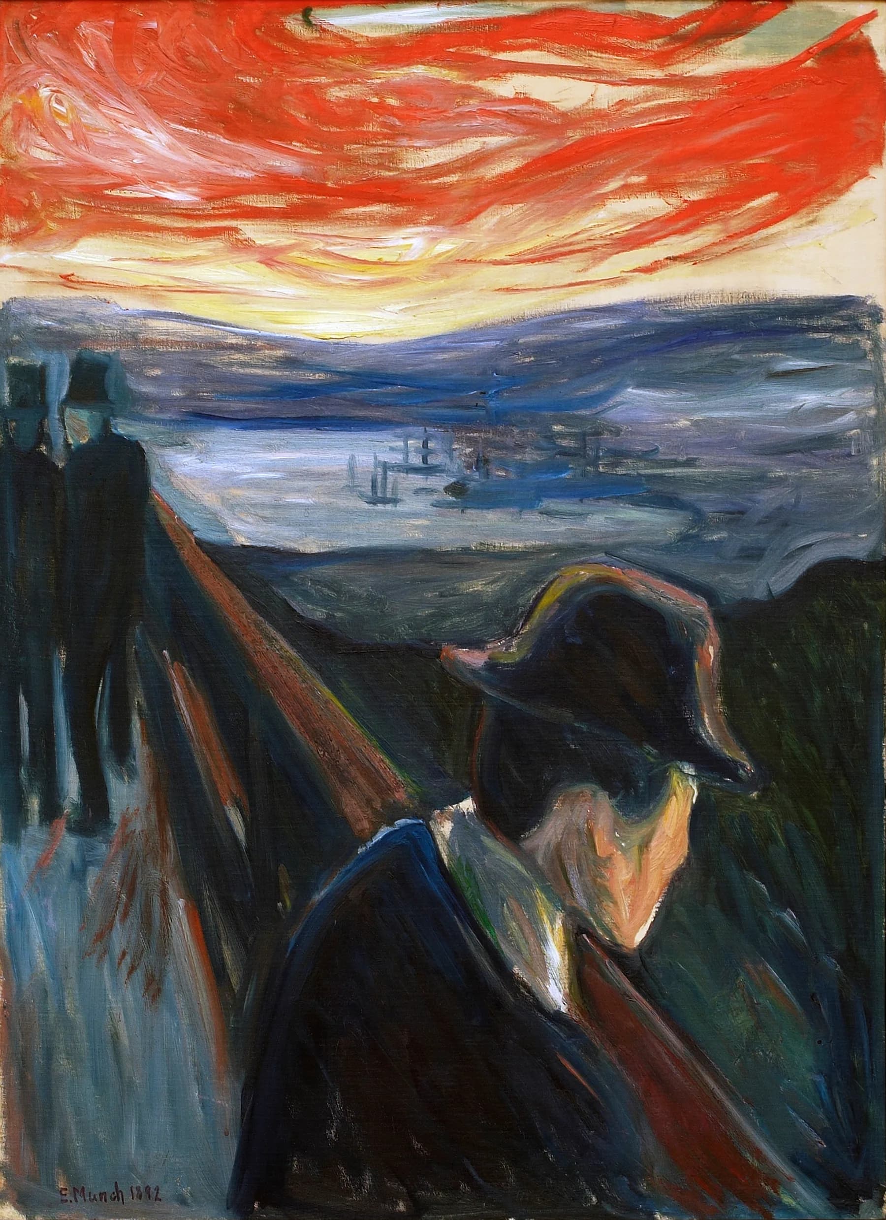 Angustia Noche en la Calle Karl Johan - Edvard Munch