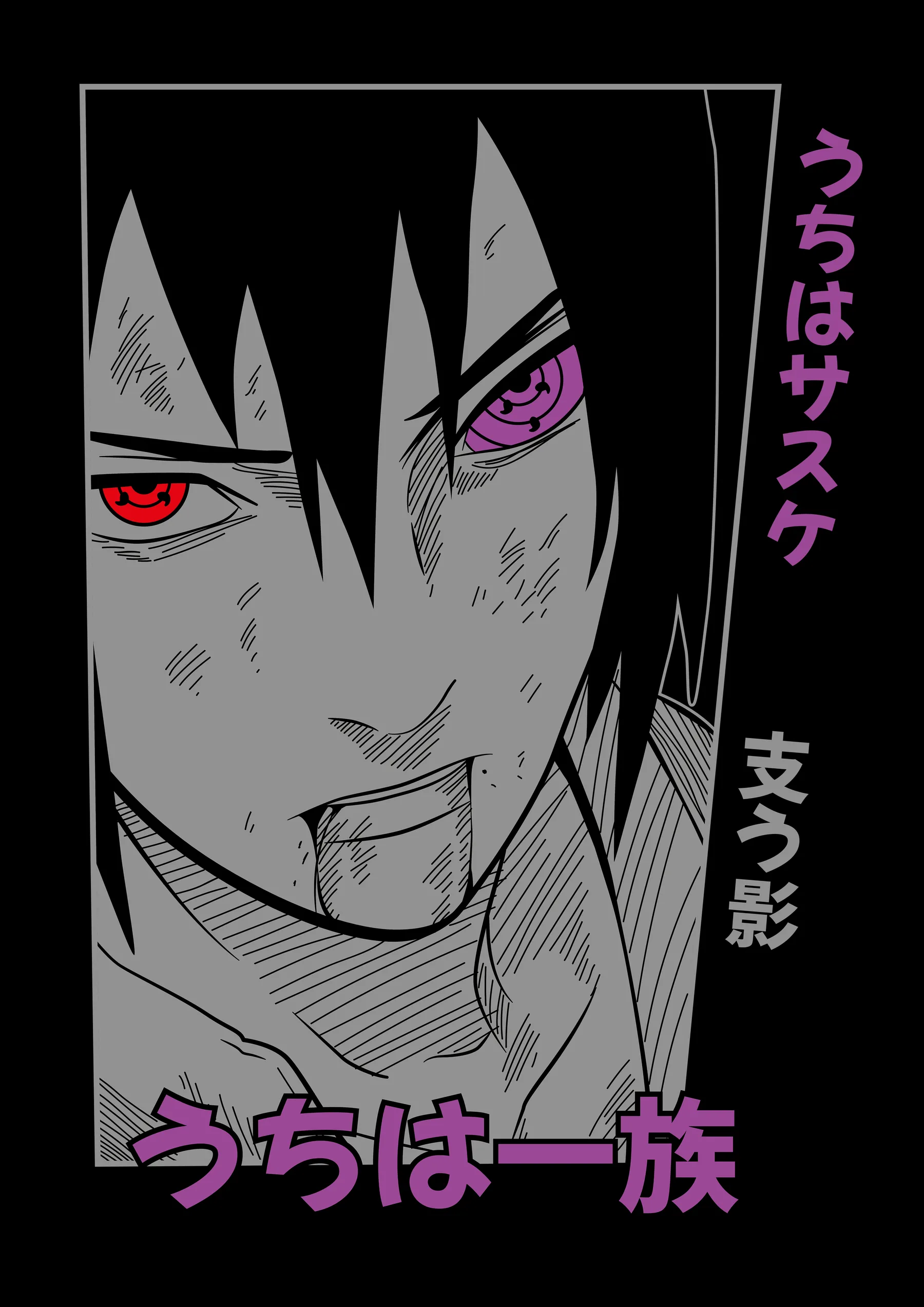 Sasuke Uchiha Ojos Rinnegan y Sharingan