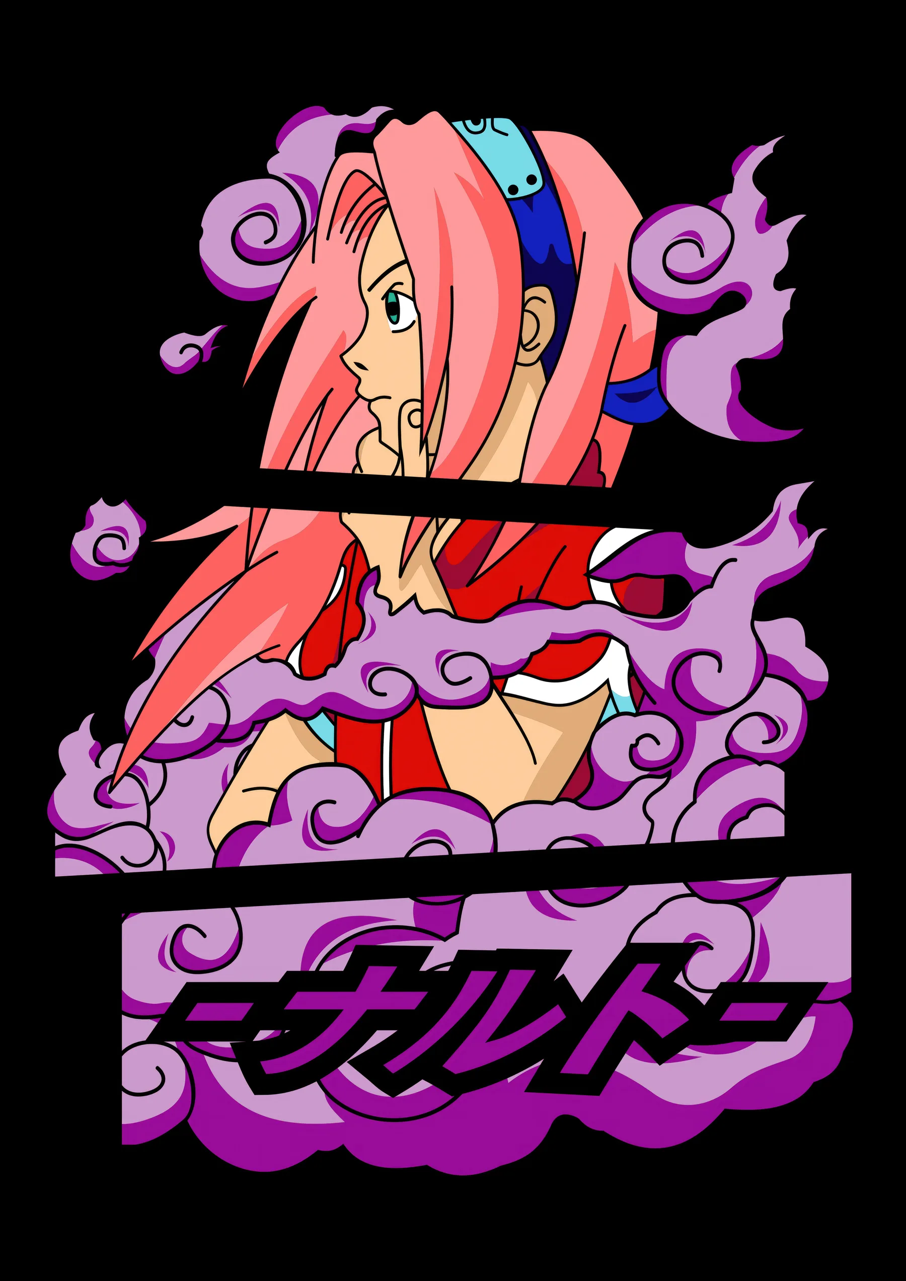 Sakura Haruno Retrato Dividido