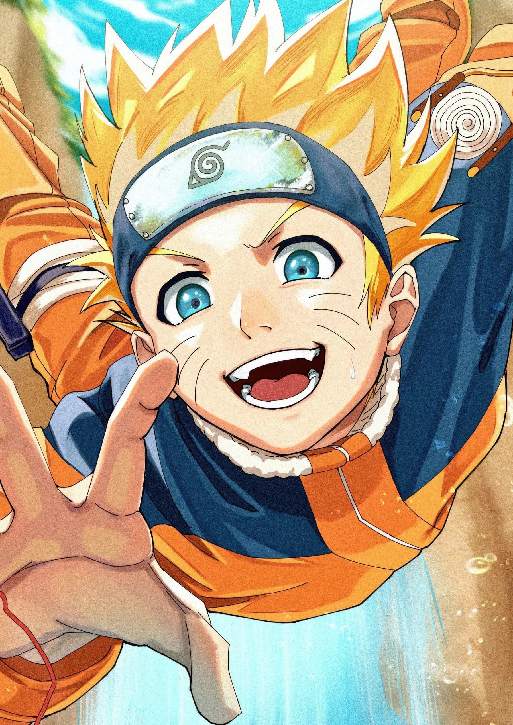 Naruto Modo Sabio Rostro Emocionado