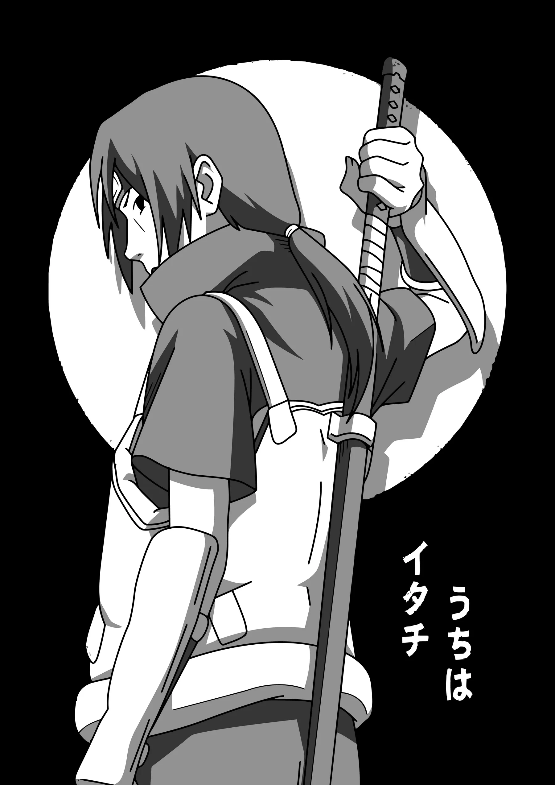 Itachi Uchiha Espalda Katana Luna
