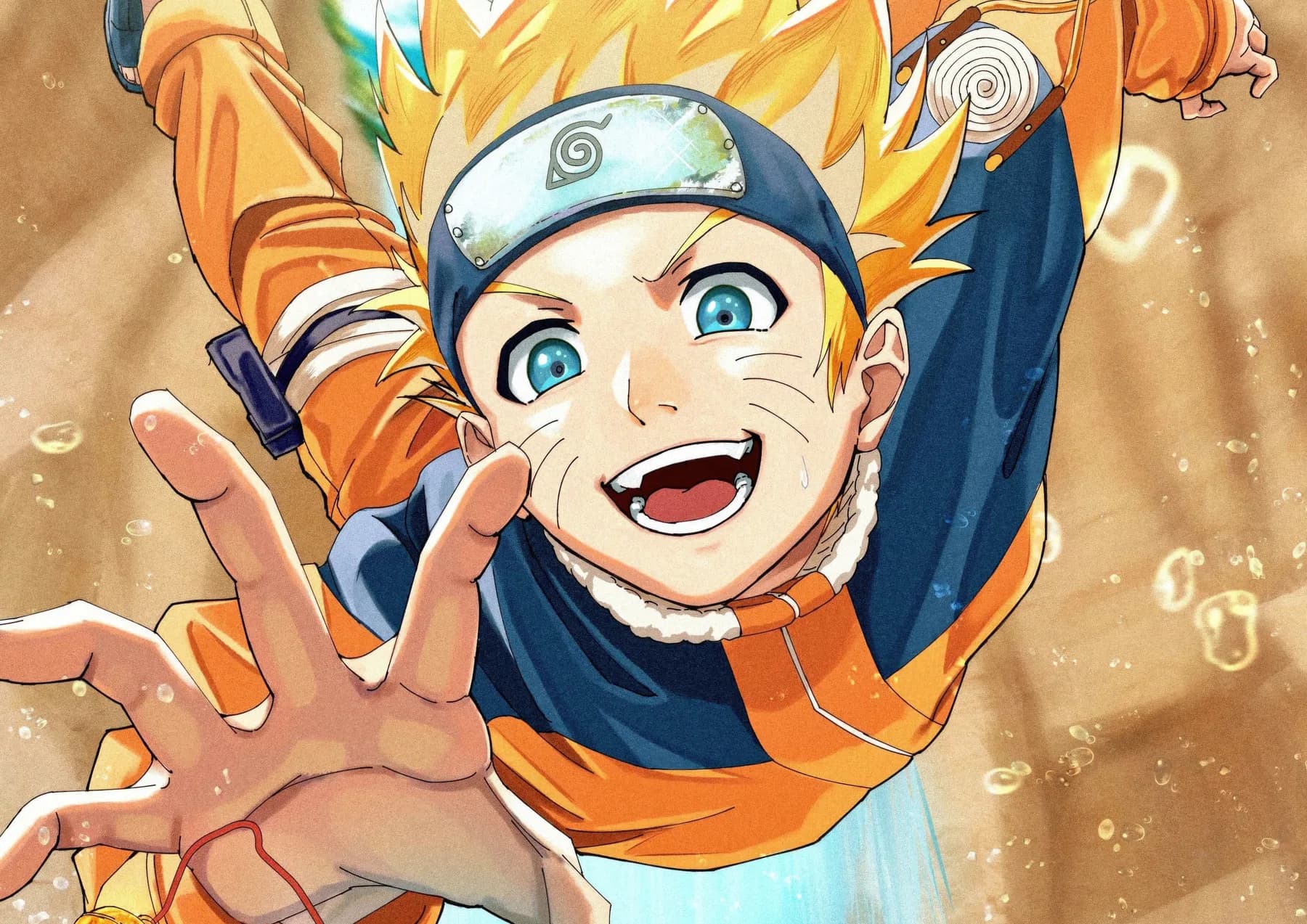 Naruto Uzumaki Mano Extendida Sonriente